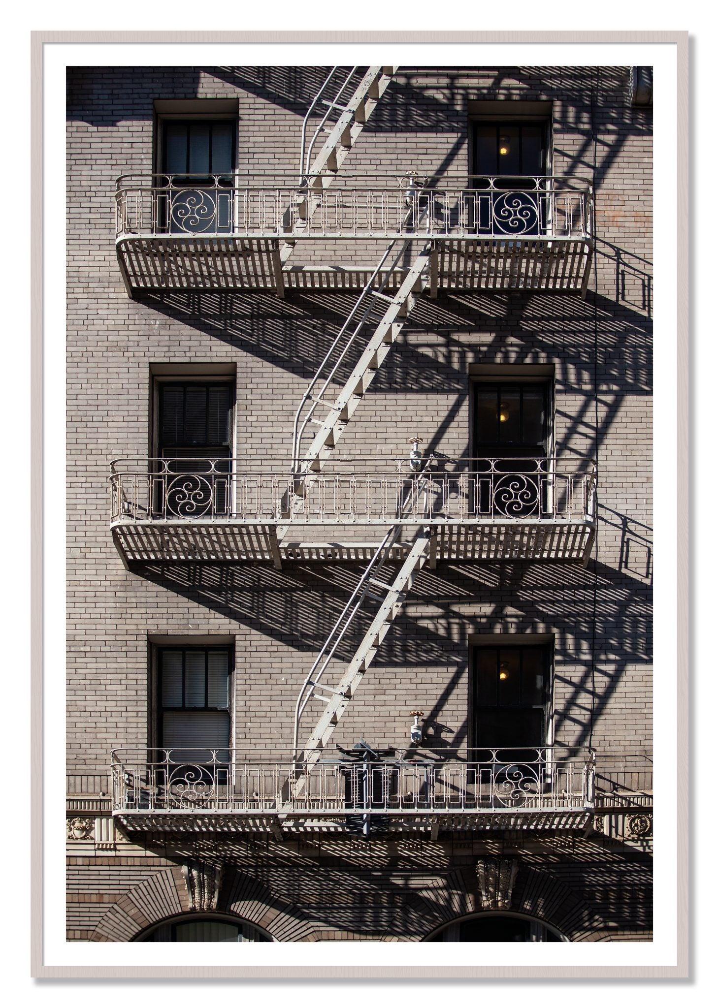 Escape by Dylan Ozanich, 48×72 print with a White Border in a White Maple frame