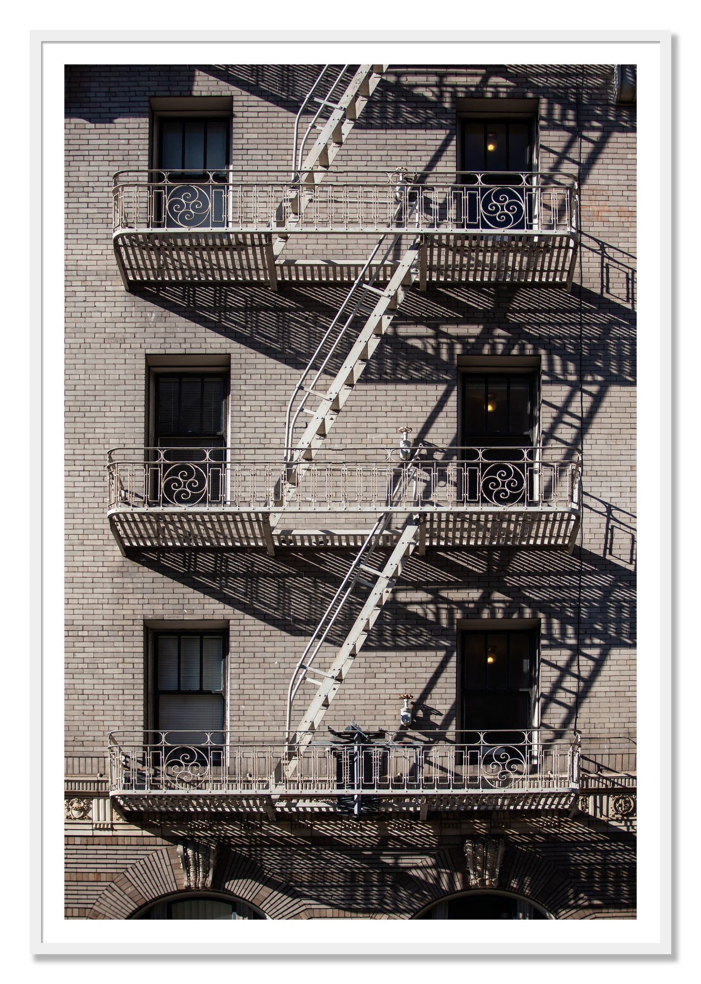 Escape by Dylan Ozanich, 48×72 print with a White Border in a White frame