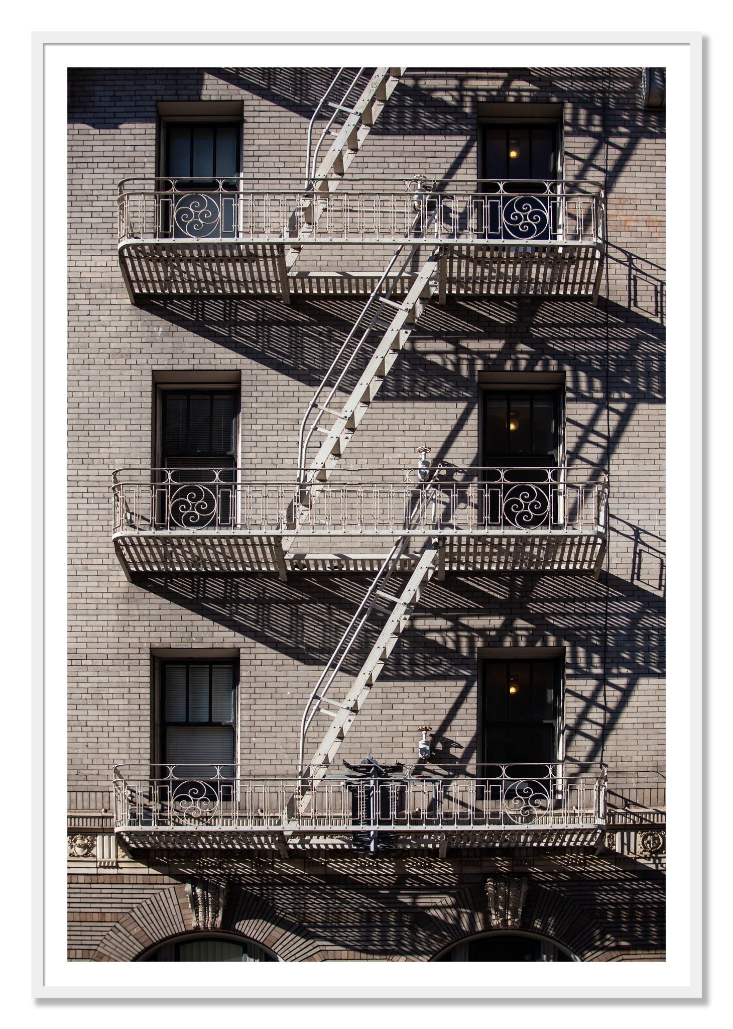 Escape by Dylan Ozanich, 48×72 print with a White Border in a White frame