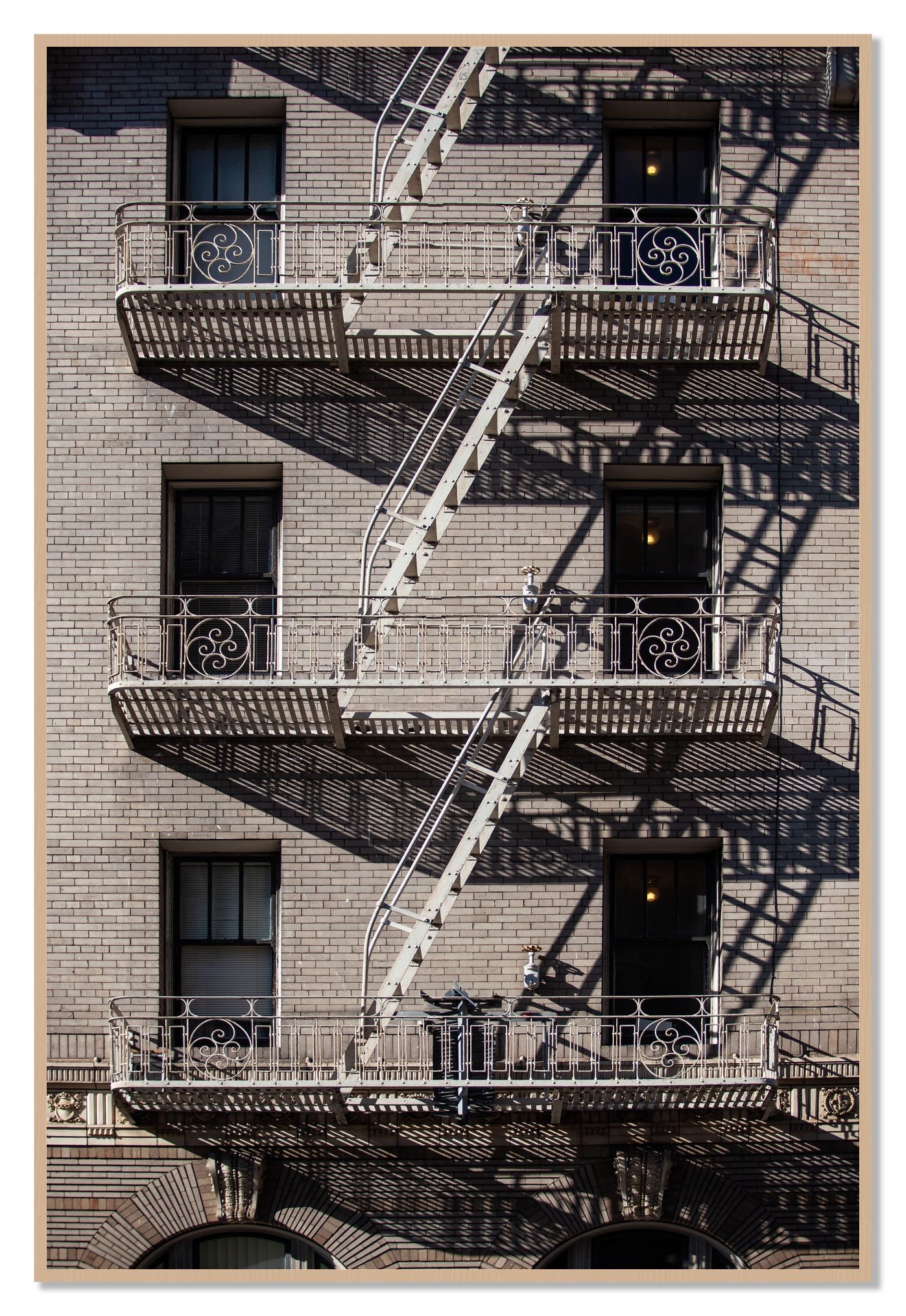 Escape by Dylan Ozanich, 48×72 Full Bleed Print in an Oak frame