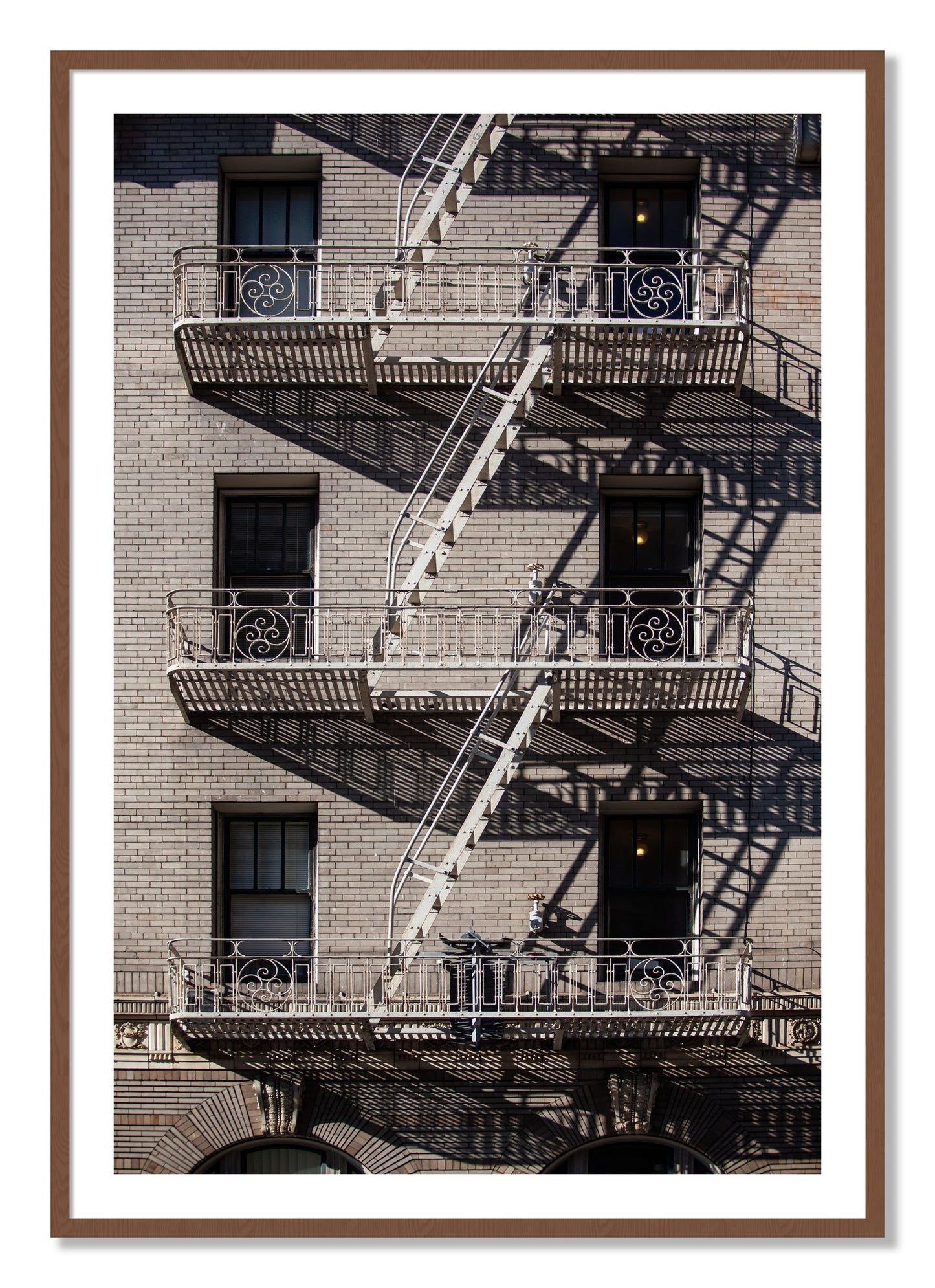 Framed photograph of Escape by Dylan Ozanich, Walnut frame, Borders
