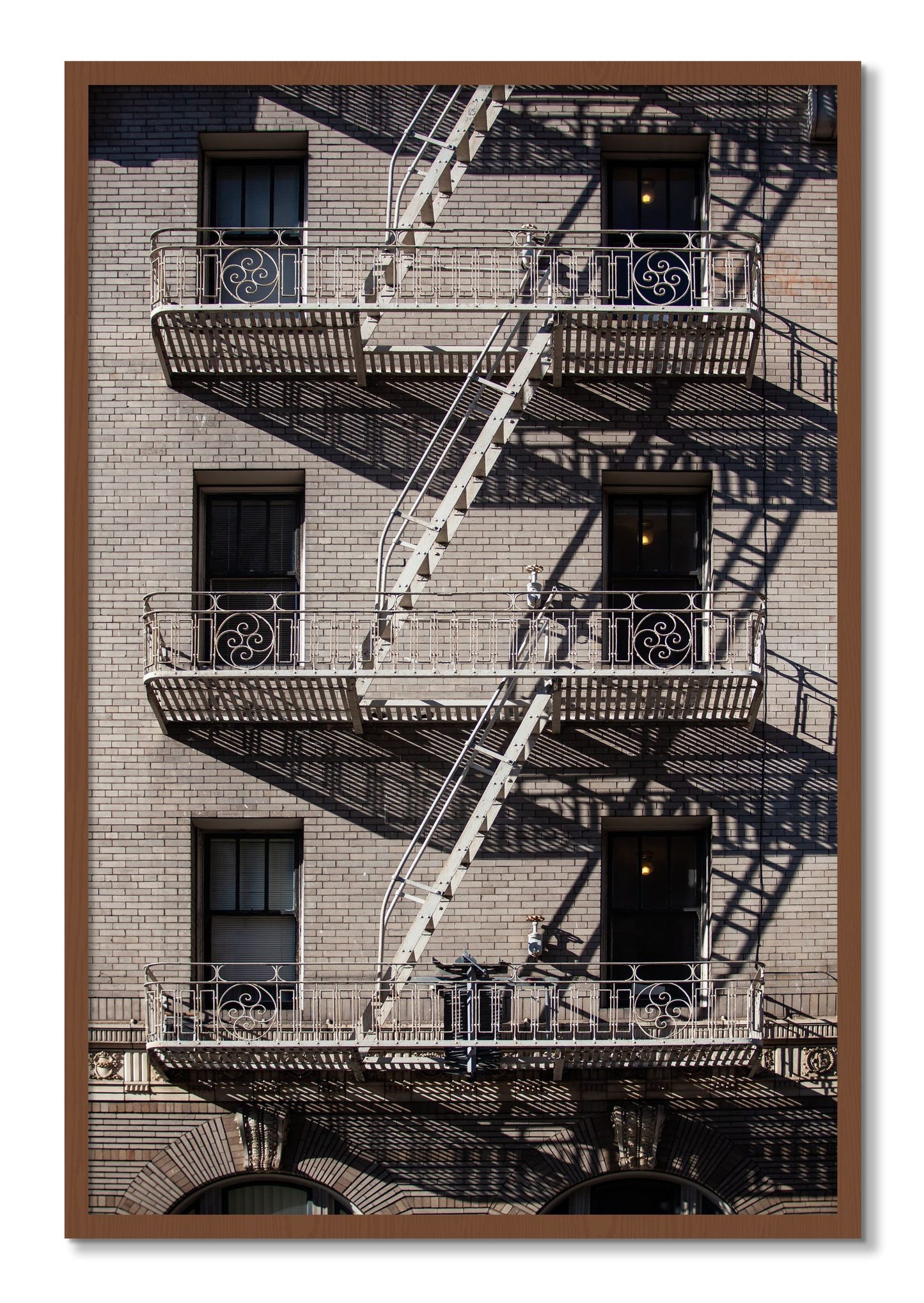 Framed photograph of Escape by Dylan Ozanich, Walnut frame, Full Bleed