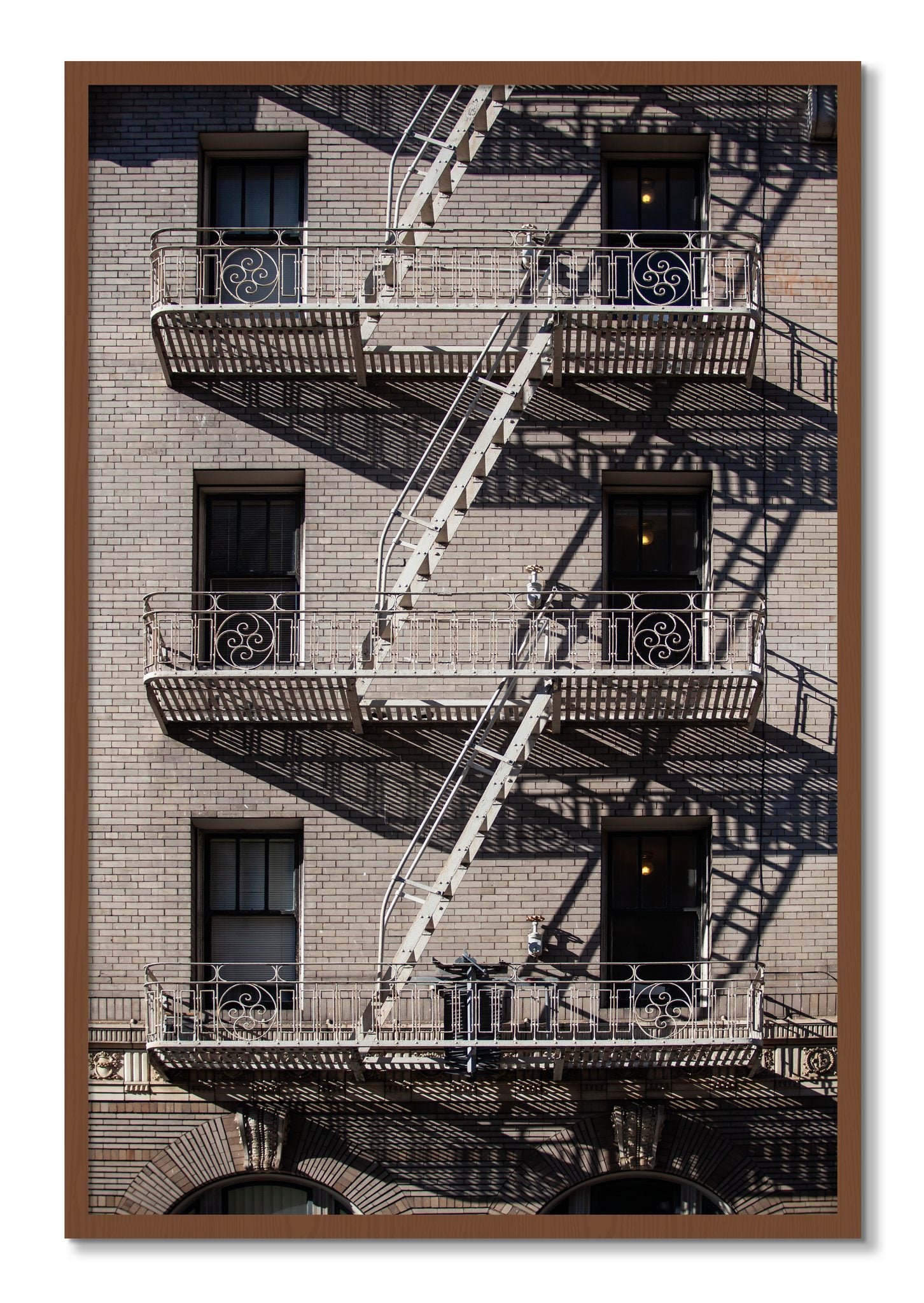 Framed photograph of Escape by Dylan Ozanich, Walnut frame, Full Bleed