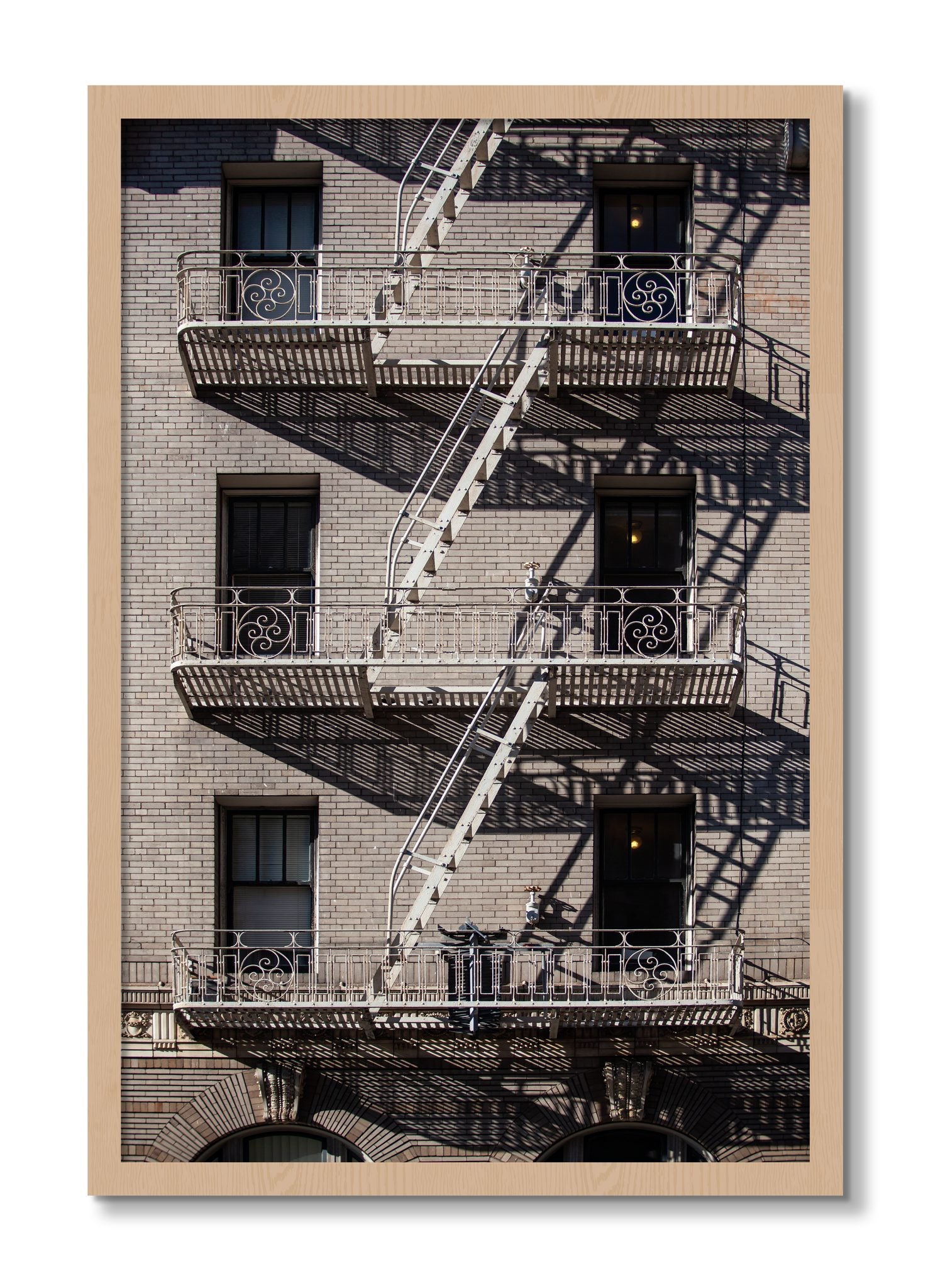 Framed photograph of Escape by Dylan Ozanich, Oak frame, Full Bleed