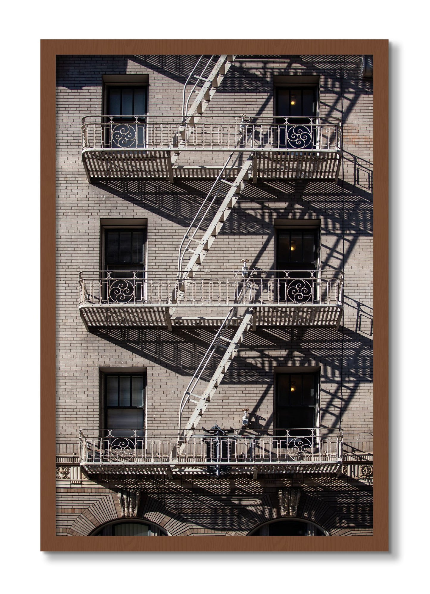 Framed photograph of Escape by Dylan Ozanich, Walnut frame, Full Bleed