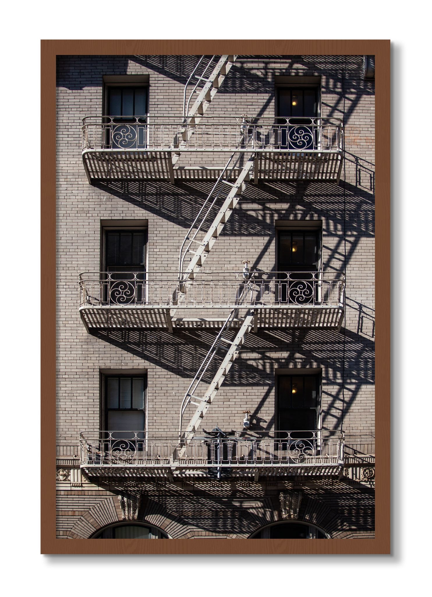 Framed photograph of Escape by Dylan Ozanich, Walnut frame, Full Bleed