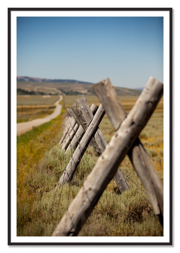 Exit Zero by Dylan Ozanich, 48×72 print with a White Border in a Black Walnut frame