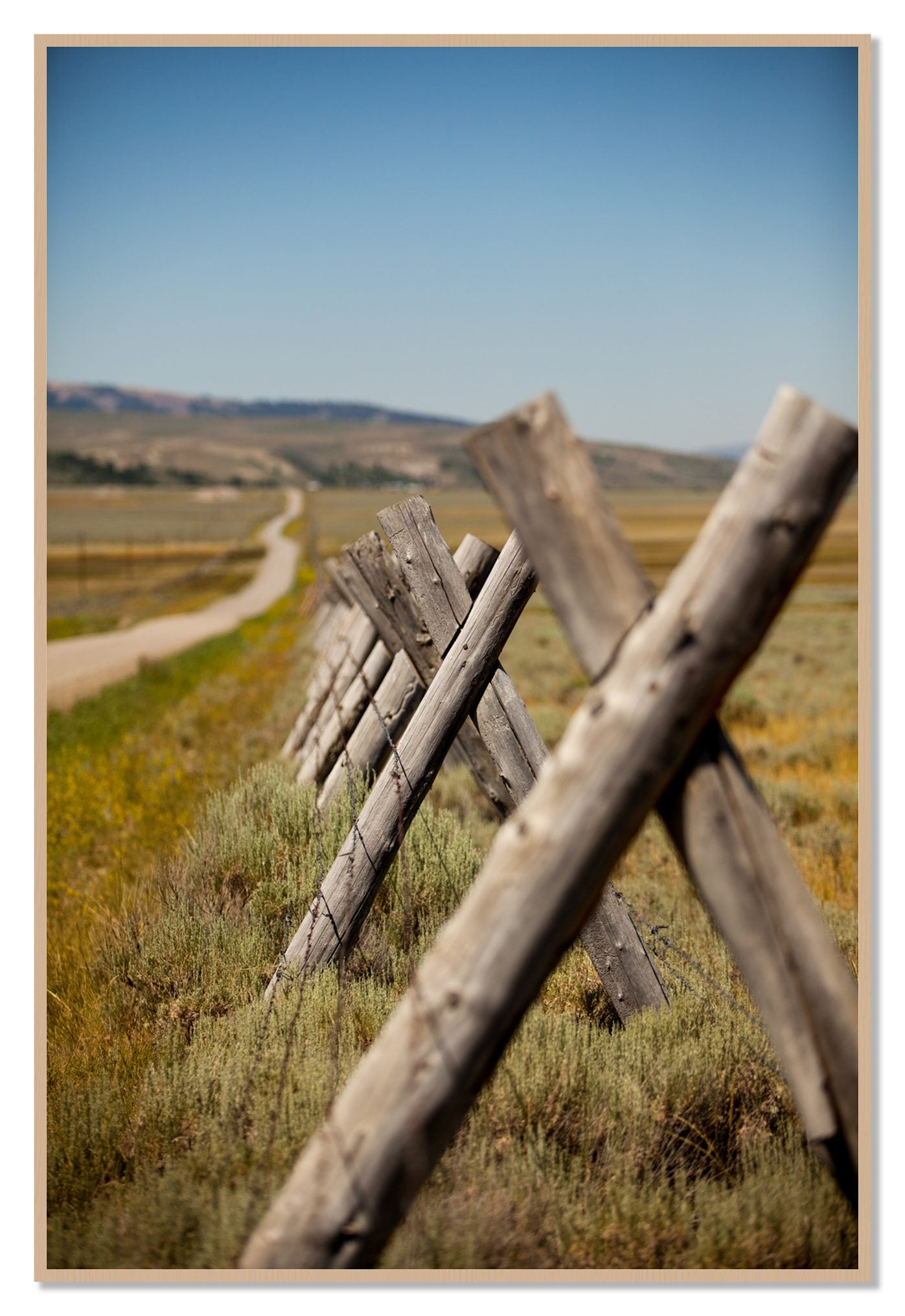 Exit Zero by Dylan Ozanich, 48×72 Full Bleed Print in an Oak frame
