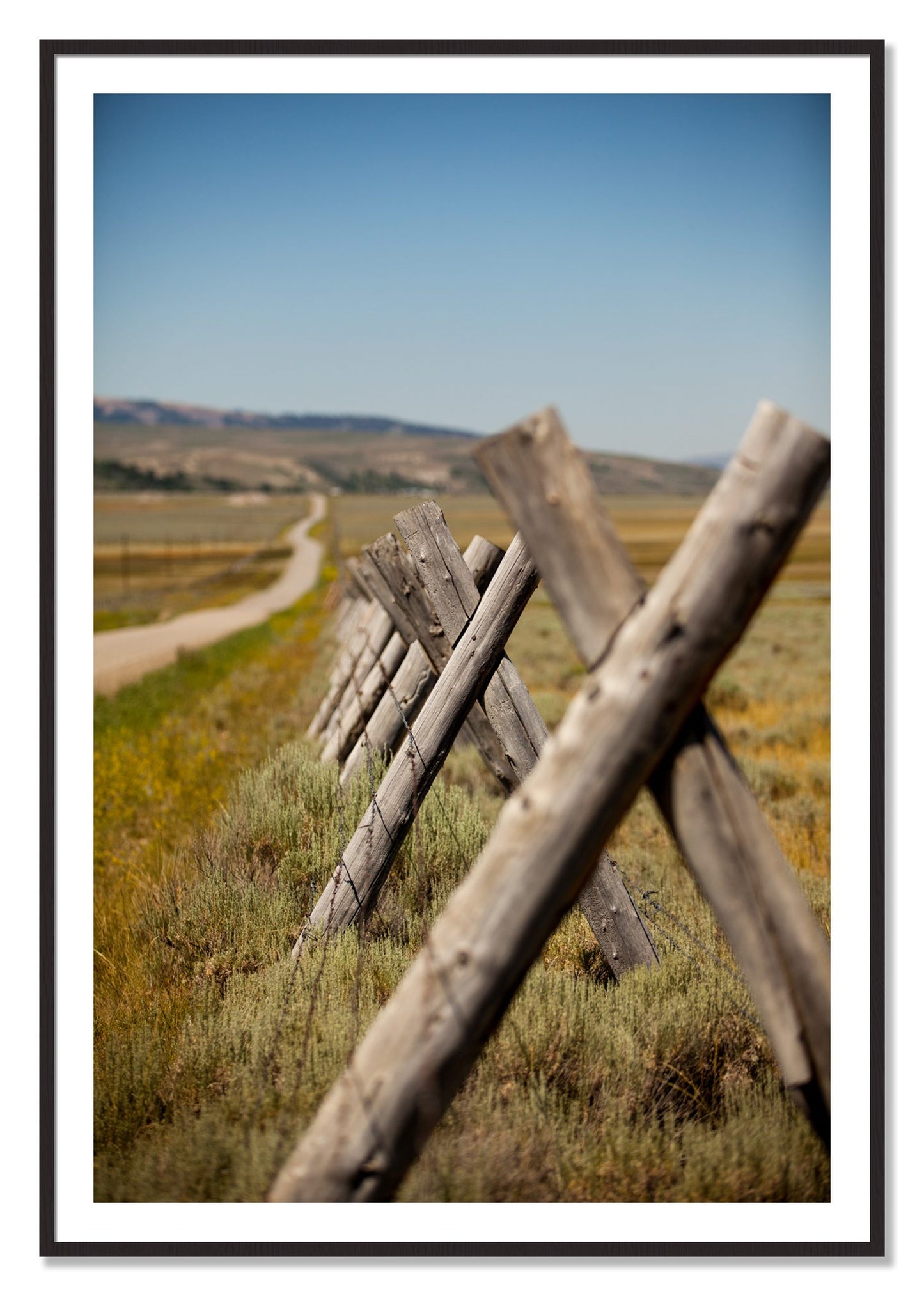 Framed photograph of Exit Zero by Dylan Ozanich, Black Walnut frame, Borders