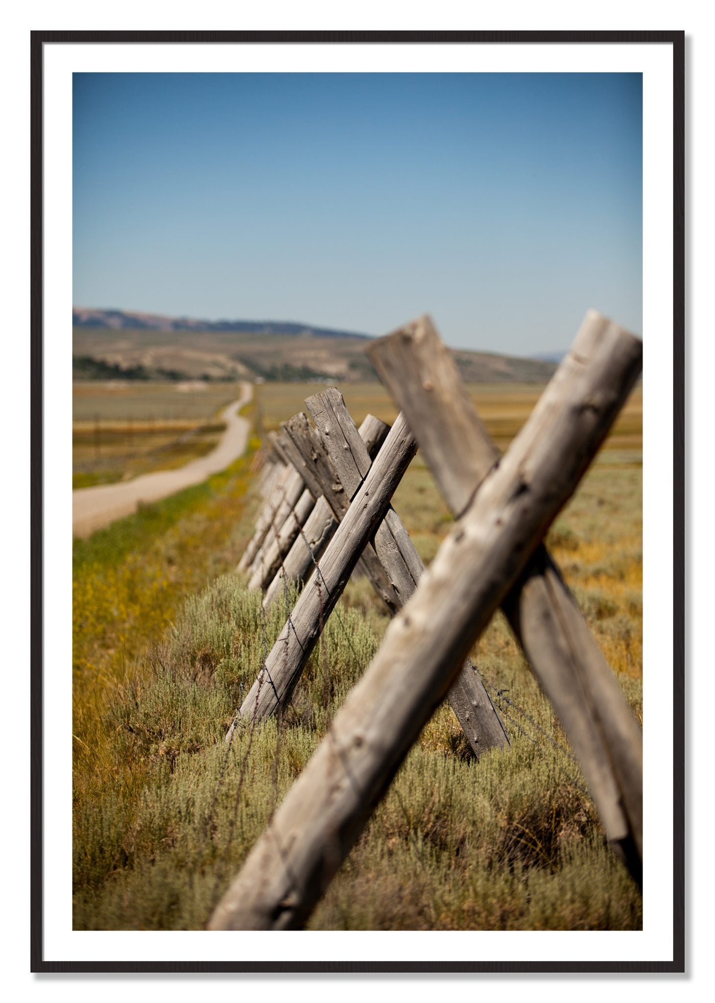 Framed photograph of Exit Zero by Dylan Ozanich, Black Walnut frame, Borders
