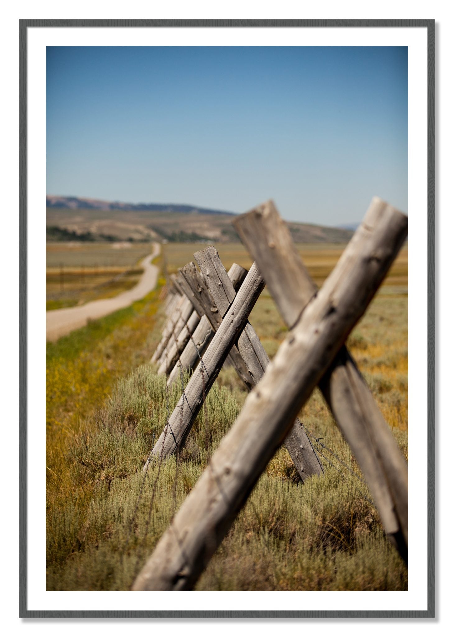 Framed photograph of Exit Zero by Dylan Ozanich, Grey frame, Borders