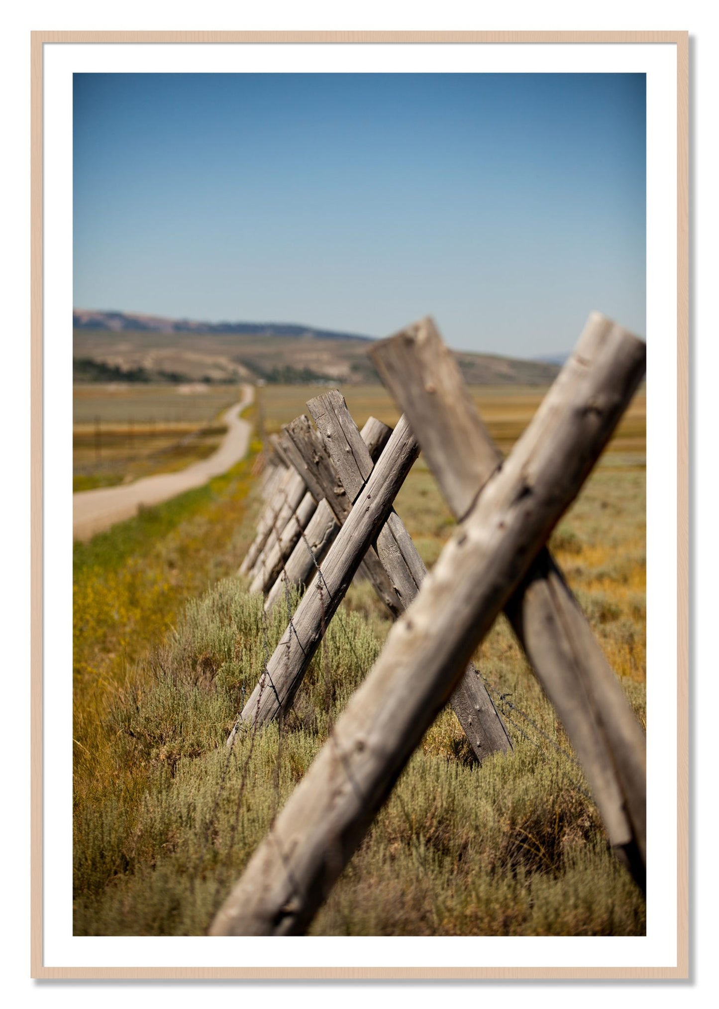 Framed photograph of Exit Zero by Dylan Ozanich, Maple frame, Borders