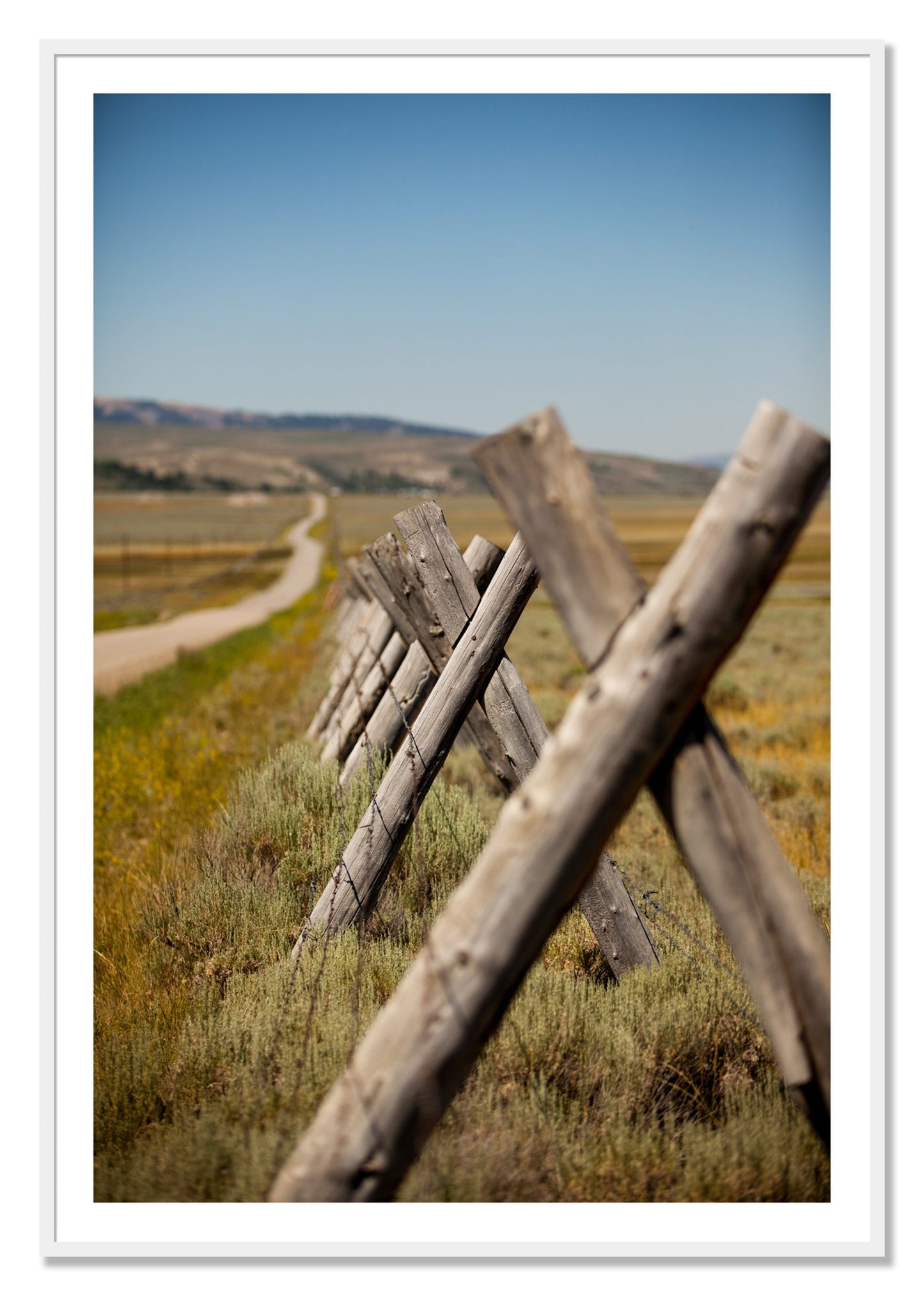 Framed photograph of Exit Zero by Dylan Ozanich, White frame, Borders