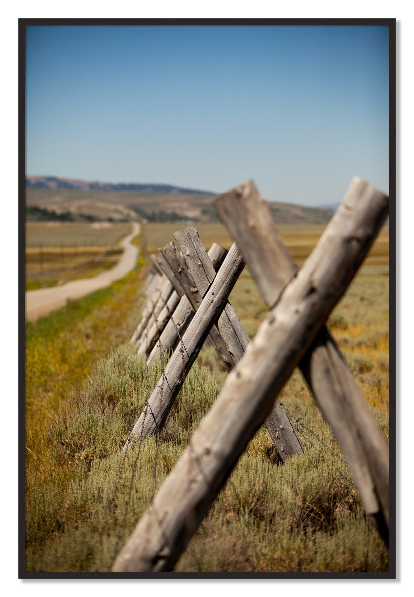 Framed photograph of Exit Zero by Dylan Ozanich, Black Walnut frame, Full Bleed