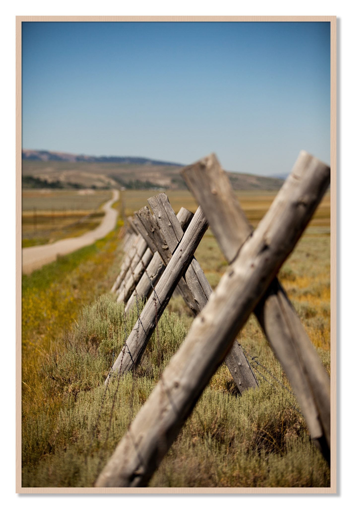 Framed photograph of Exit Zero by Dylan Ozanich, Maple frame, Full Bleed