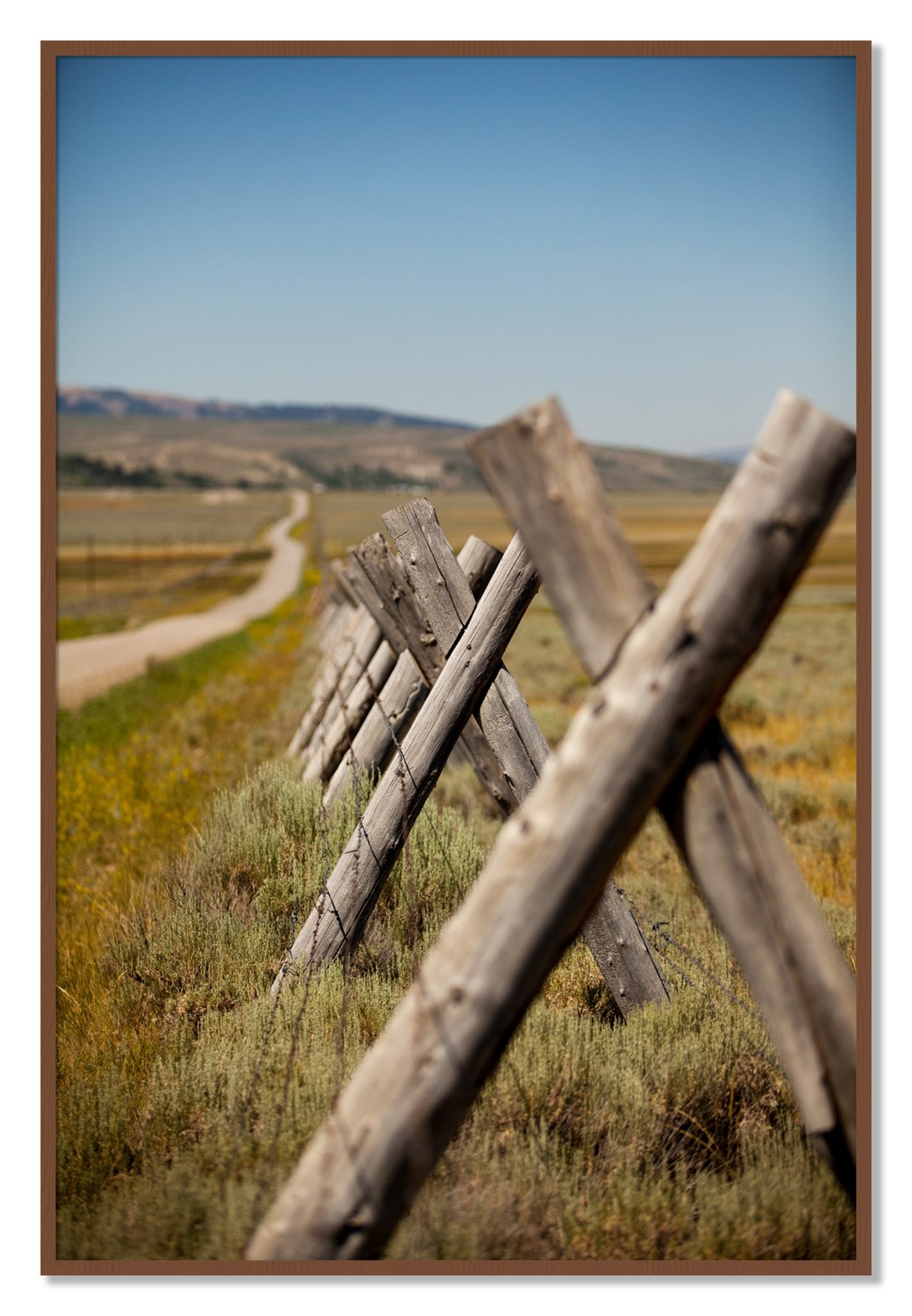 Framed photograph of Exit Zero by Dylan Ozanich, Walnut frame, Full Bleed