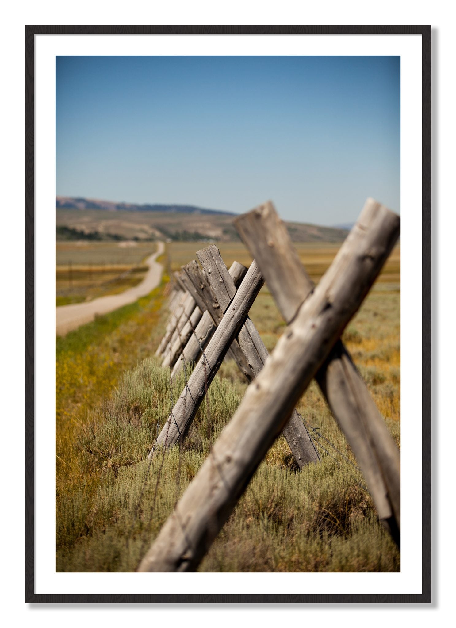 Framed photograph of Exit Zero by Dylan Ozanich, Black Walnut frame, Borders