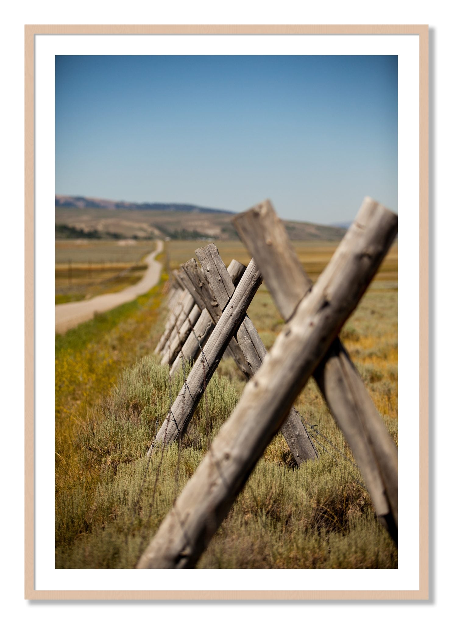 Framed photograph of Exit Zero by Dylan Ozanich, Maple frame, Borders