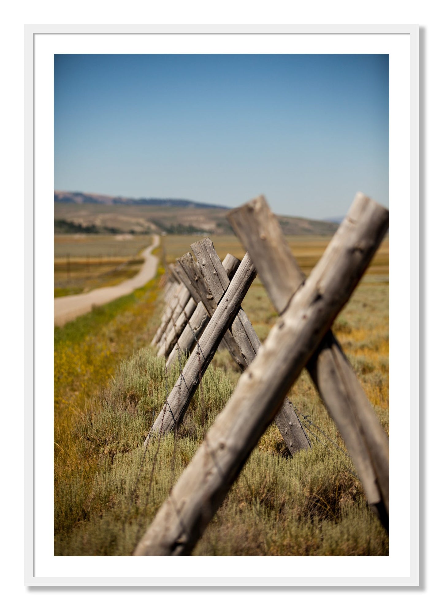 Framed photograph of Exit Zero by Dylan Ozanich, White frame, Borders