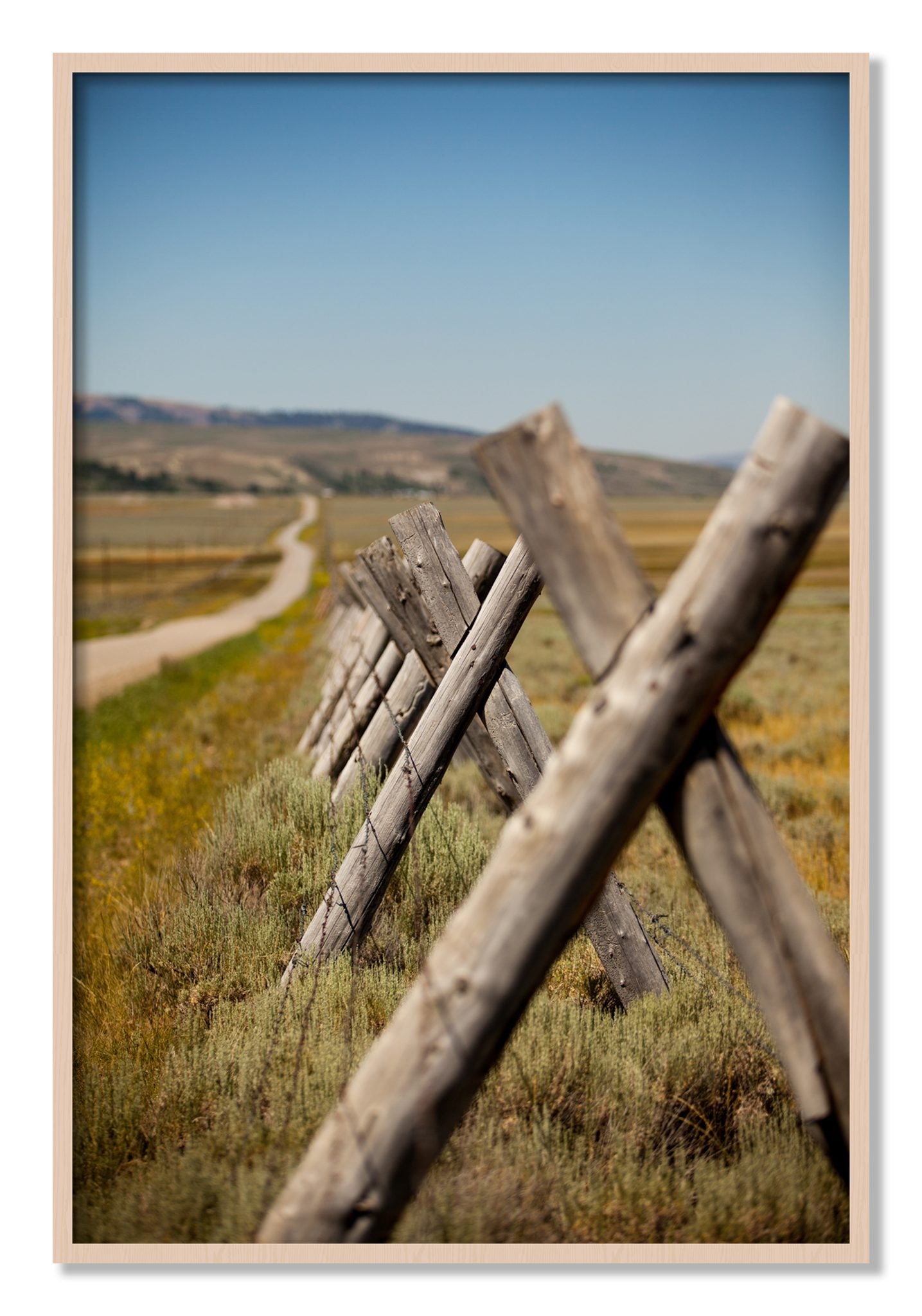 Framed photograph of Exit Zero by Dylan Ozanich, Maple frame, Full Bleed