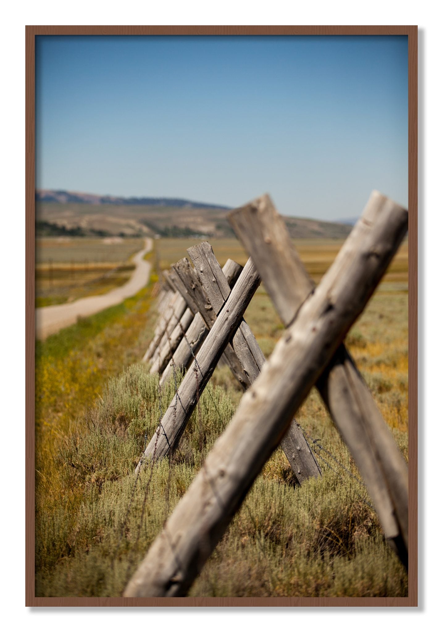 Framed photograph of Exit Zero by Dylan Ozanich, Walnut frame, Full Bleed