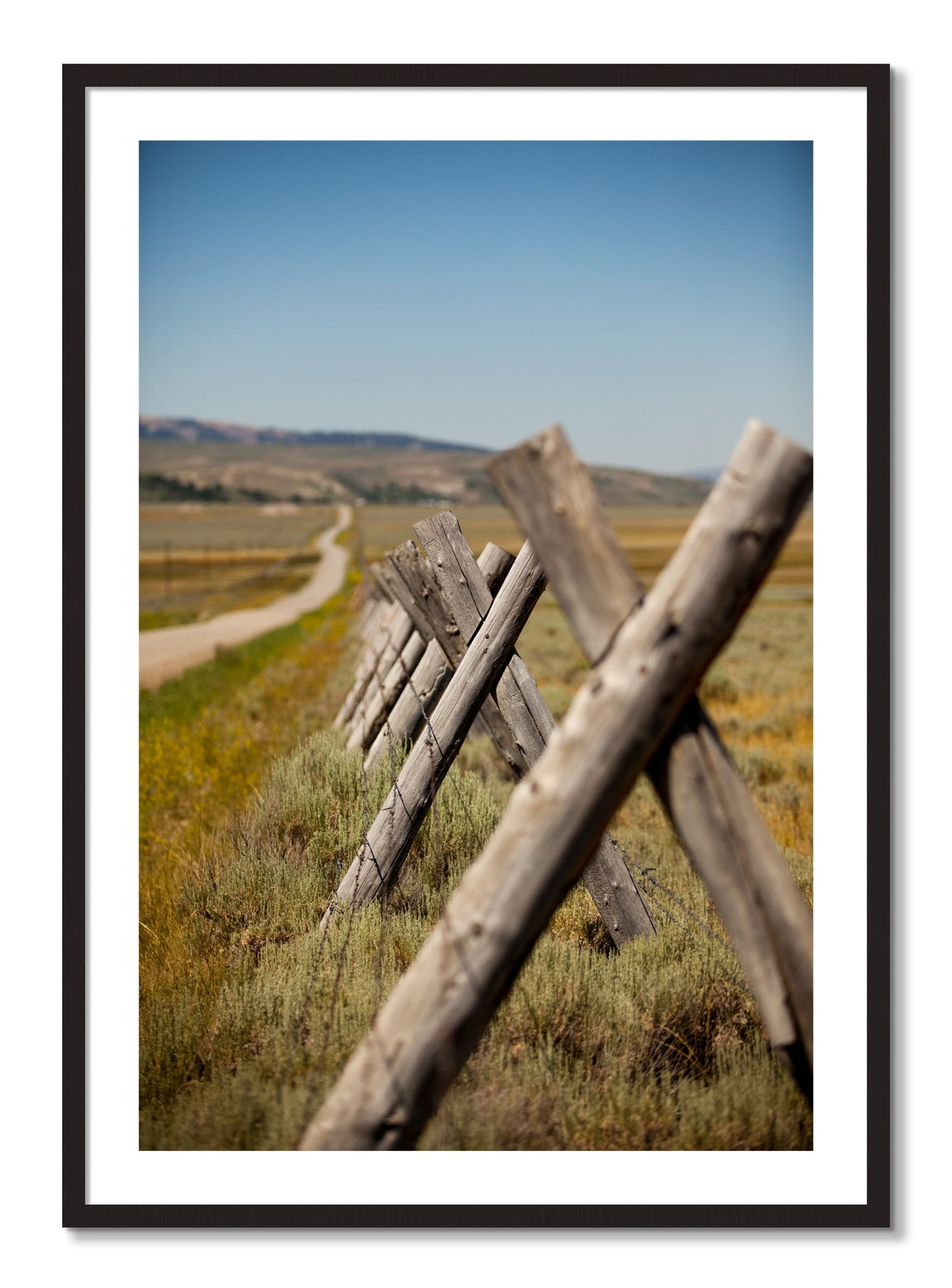 Framed photograph of Exit Zero by Dylan Ozanich, Black Walnut frame, Borders