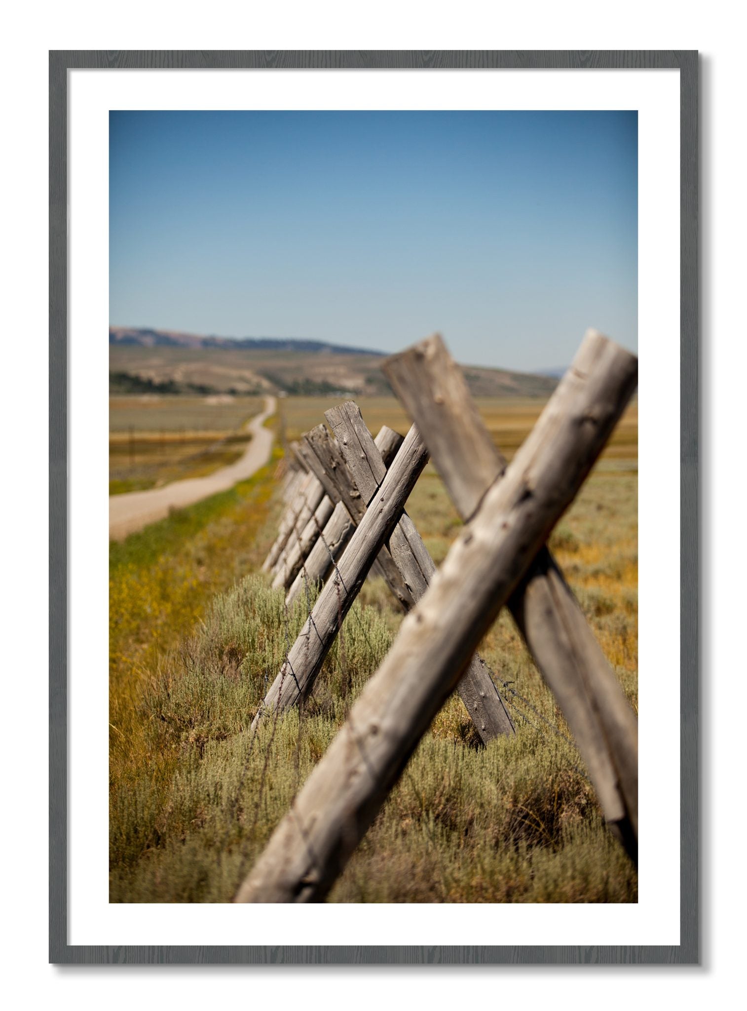 Framed photograph of Exit Zero by Dylan Ozanich, Grey frame, Borders