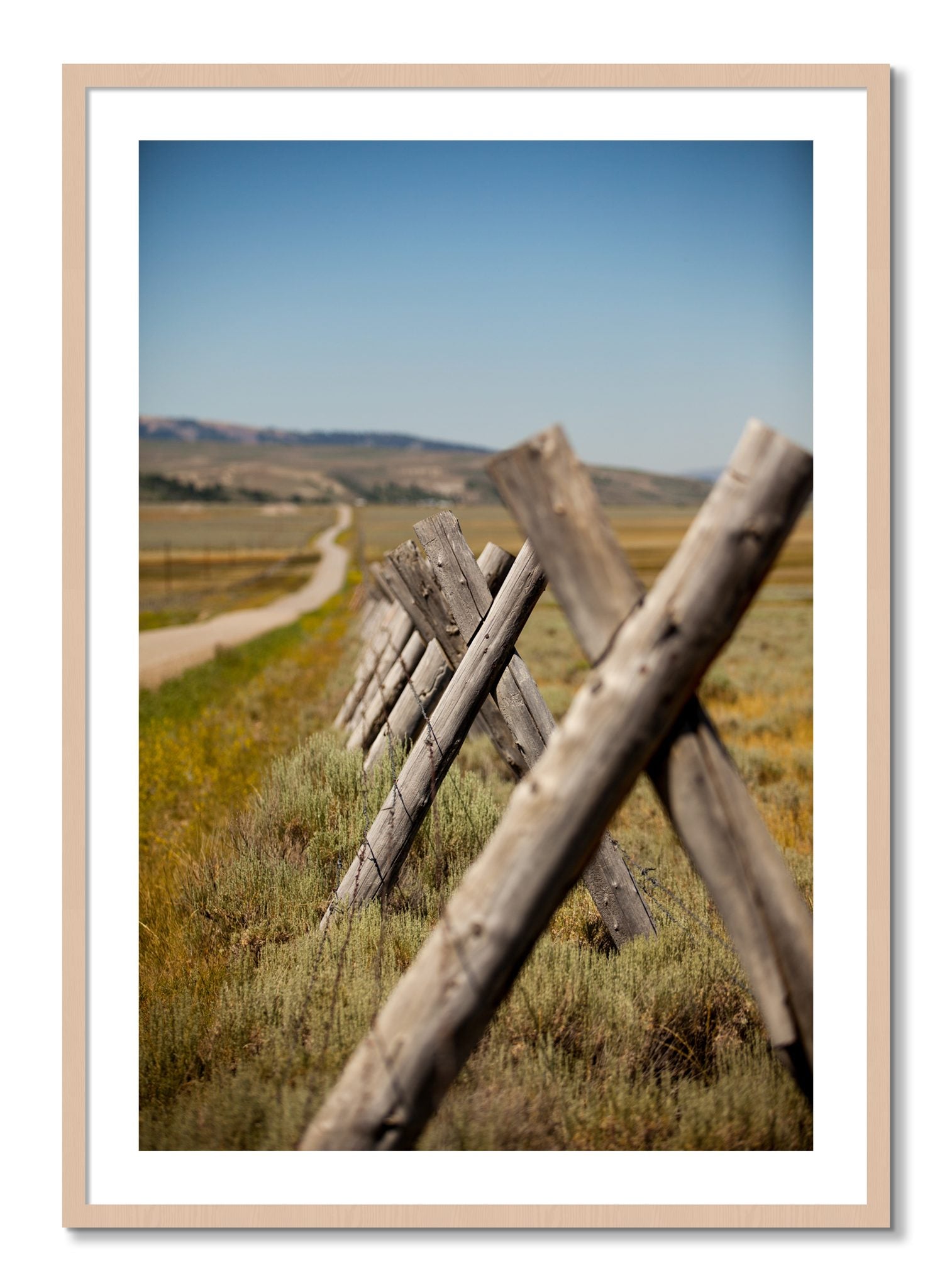 Framed photograph of Exit Zero by Dylan Ozanich, Maple frame, Borders