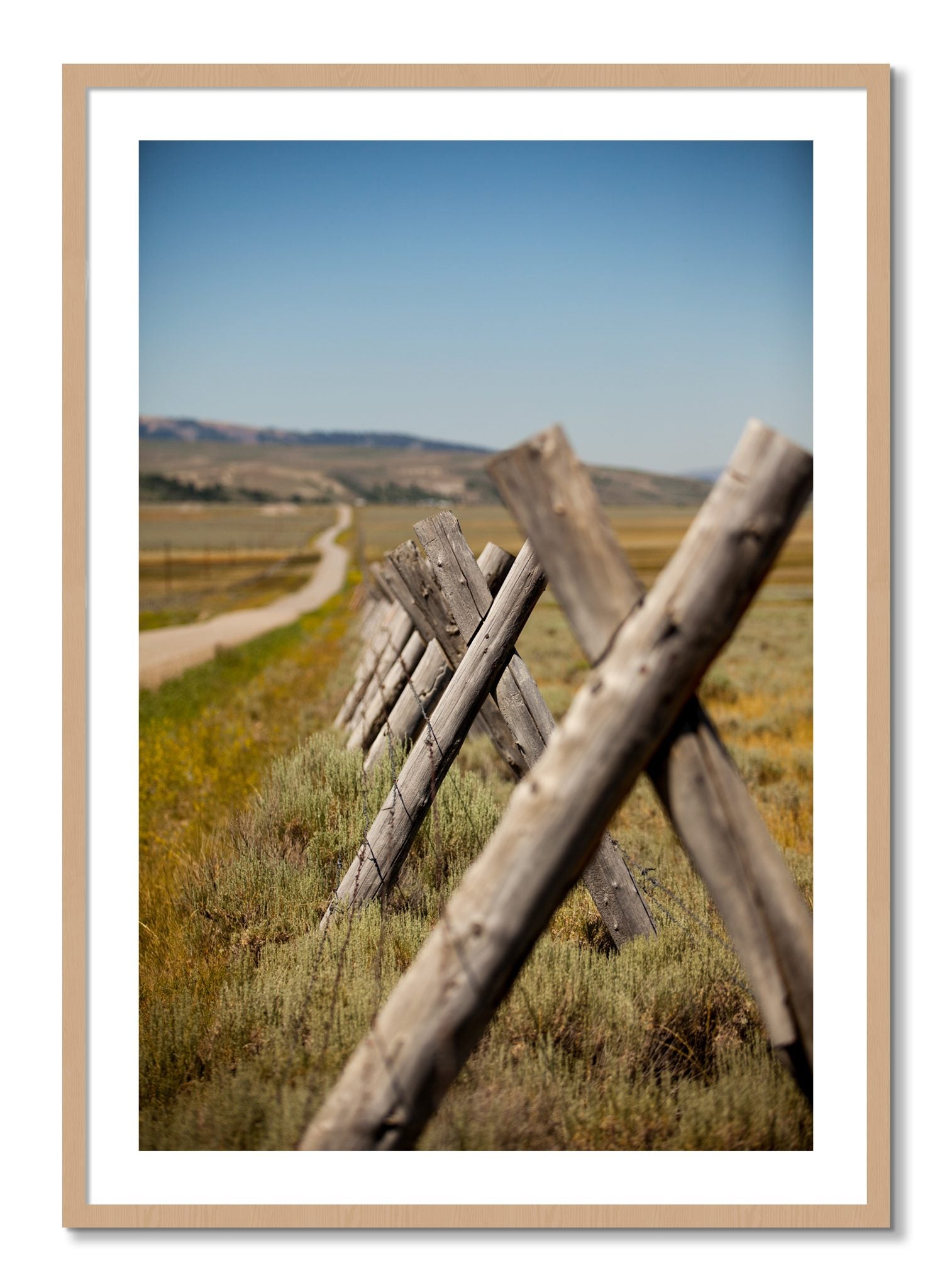 Framed photograph of Exit Zero by Dylan Ozanich, Oak frame, Borders