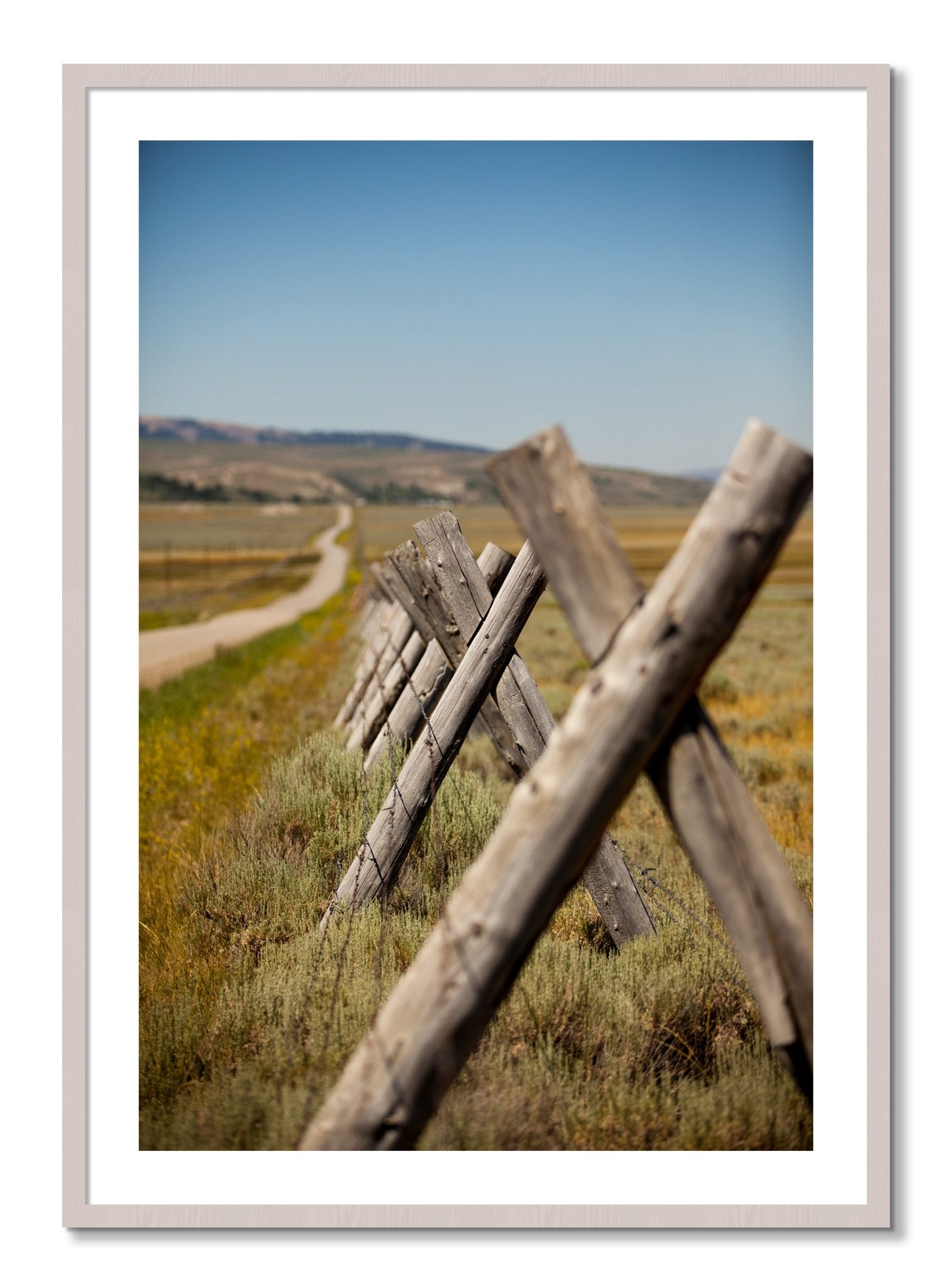 Framed photograph of Exit Zero by Dylan Ozanich, White Maple frame, Borders