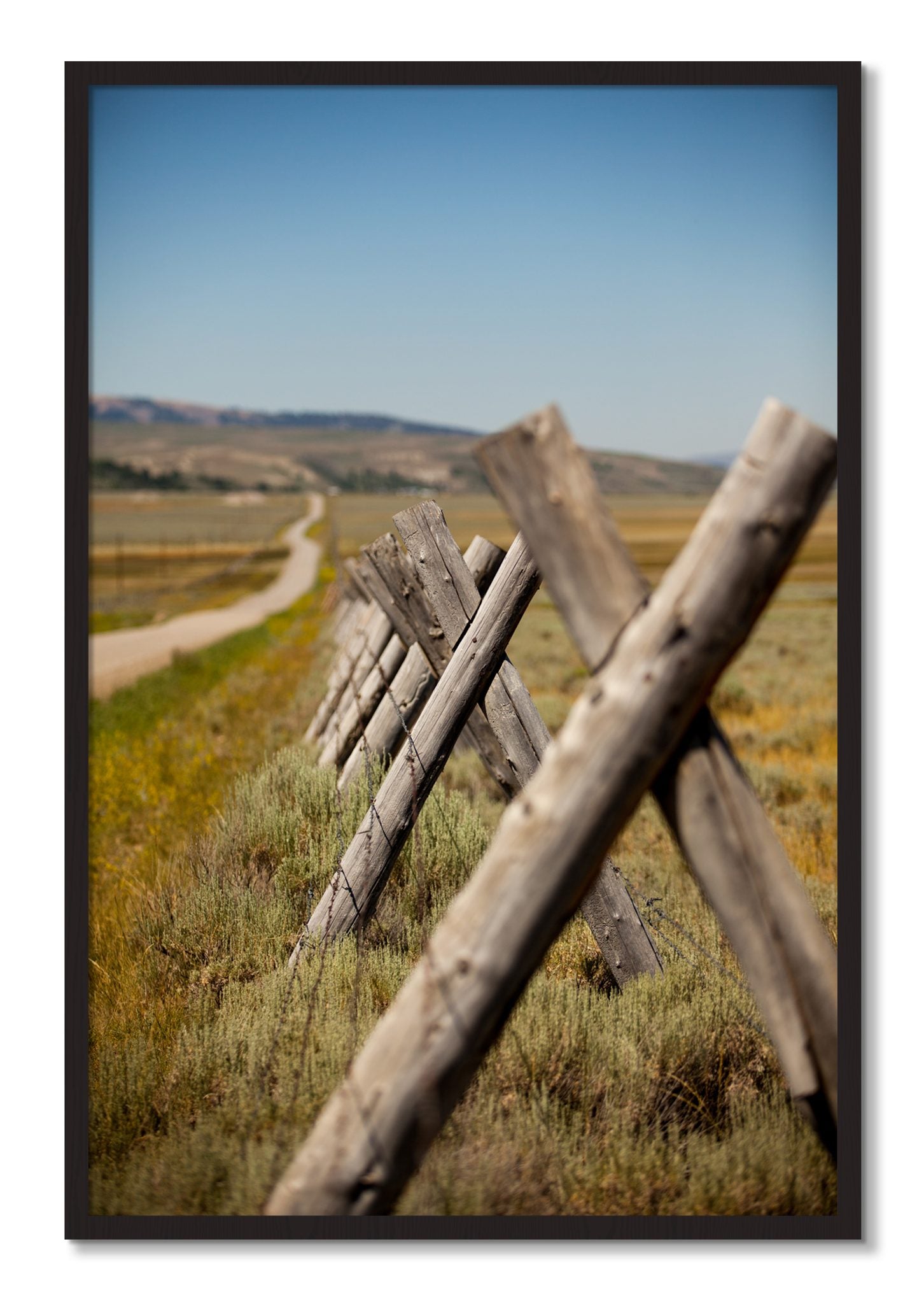 Framed photograph of Exit Zero by Dylan Ozanich, Black Walnut frame, Full Bleed