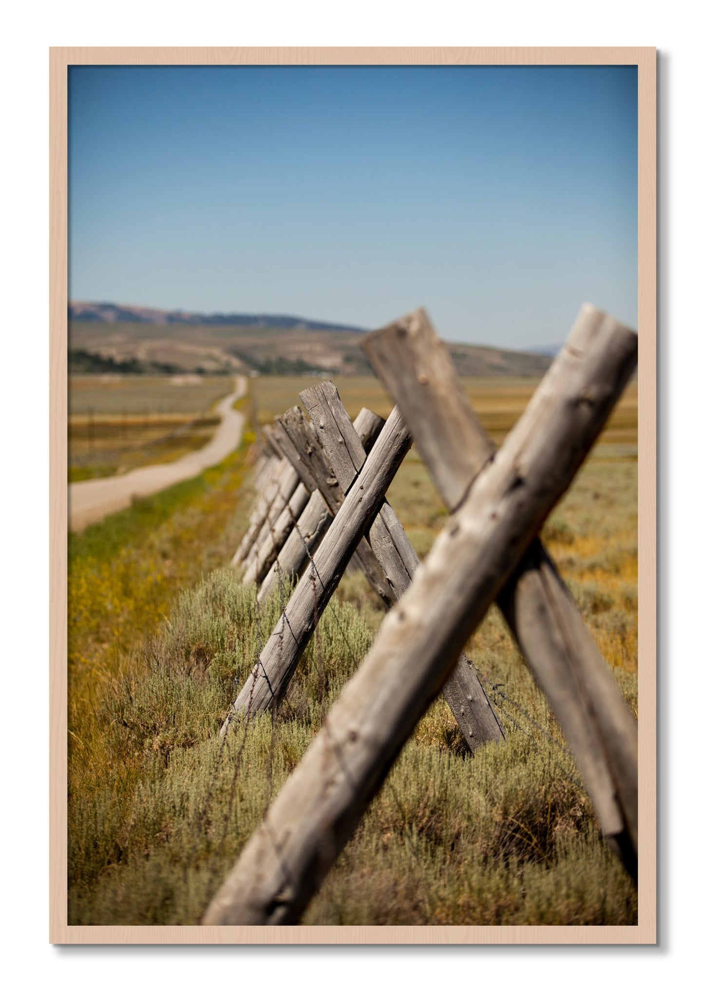 Framed photograph of Exit Zero by Dylan Ozanich, Maple frame, Full Bleed