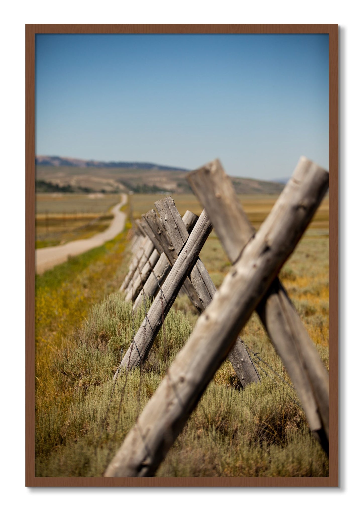 Framed photograph of Exit Zero by Dylan Ozanich, Walnut frame, Full Bleed