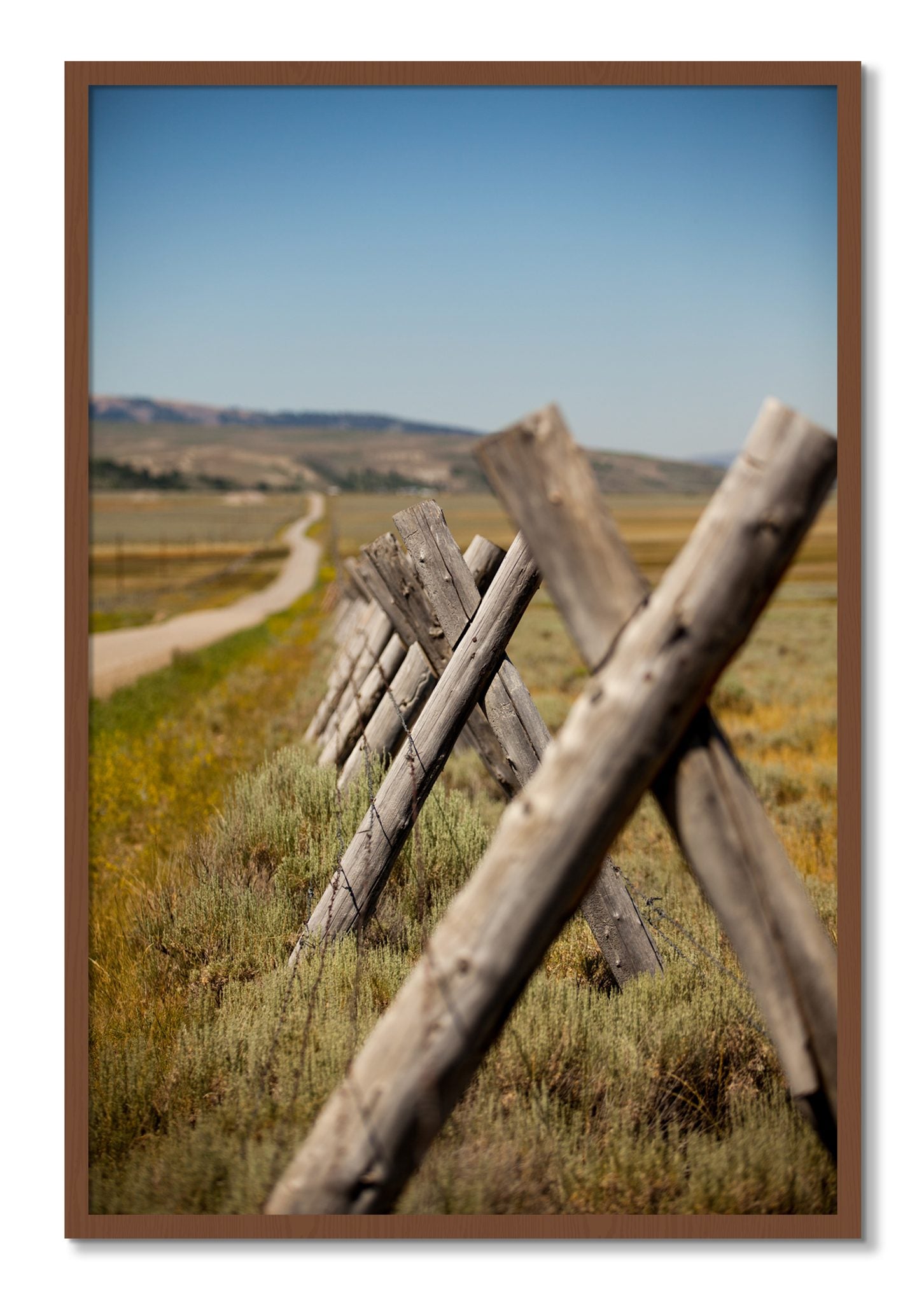 Framed photograph of Exit Zero by Dylan Ozanich, Walnut frame, Full Bleed