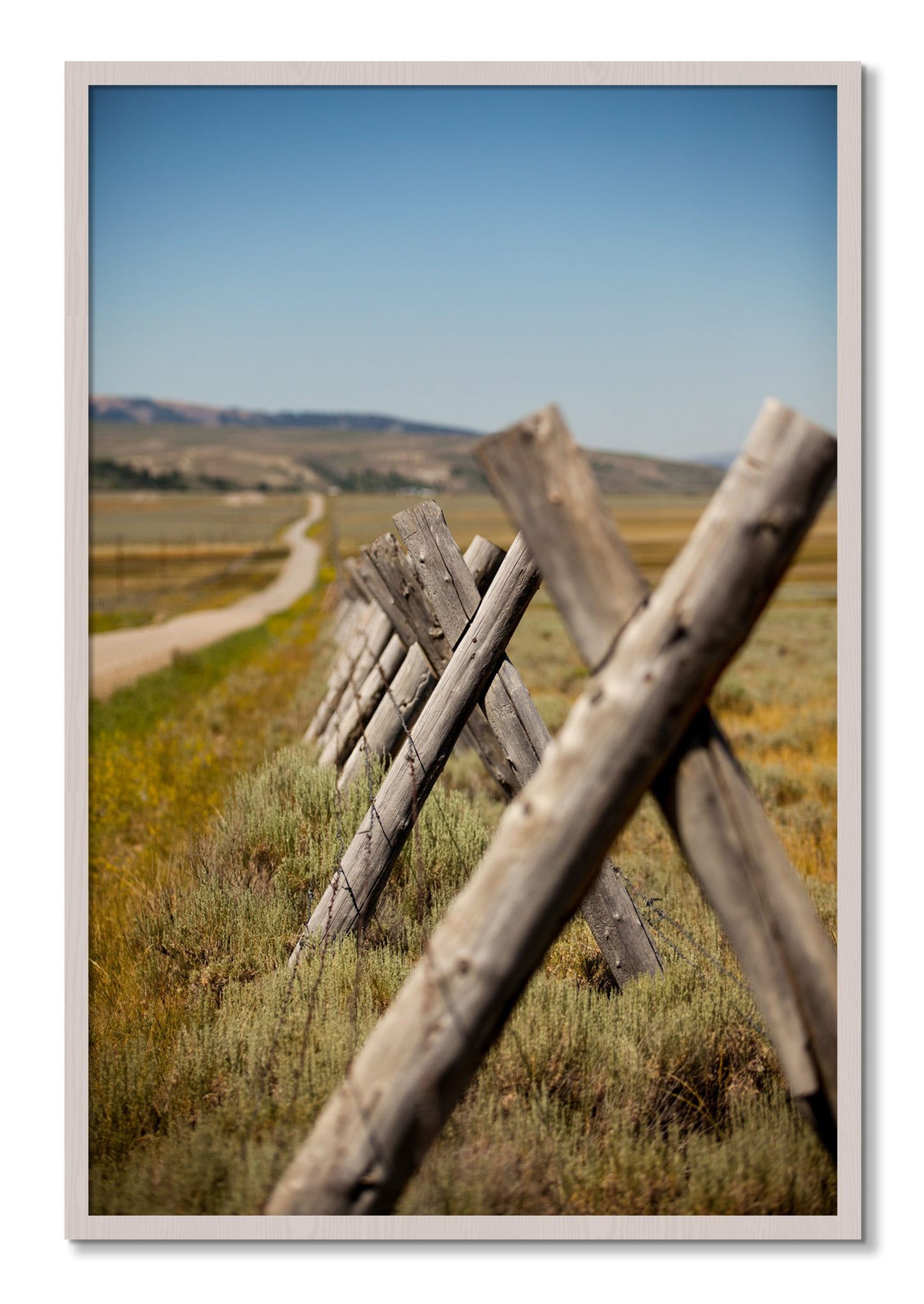 Framed photograph of Exit Zero by Dylan Ozanich, White Maple frame, Full Bleed