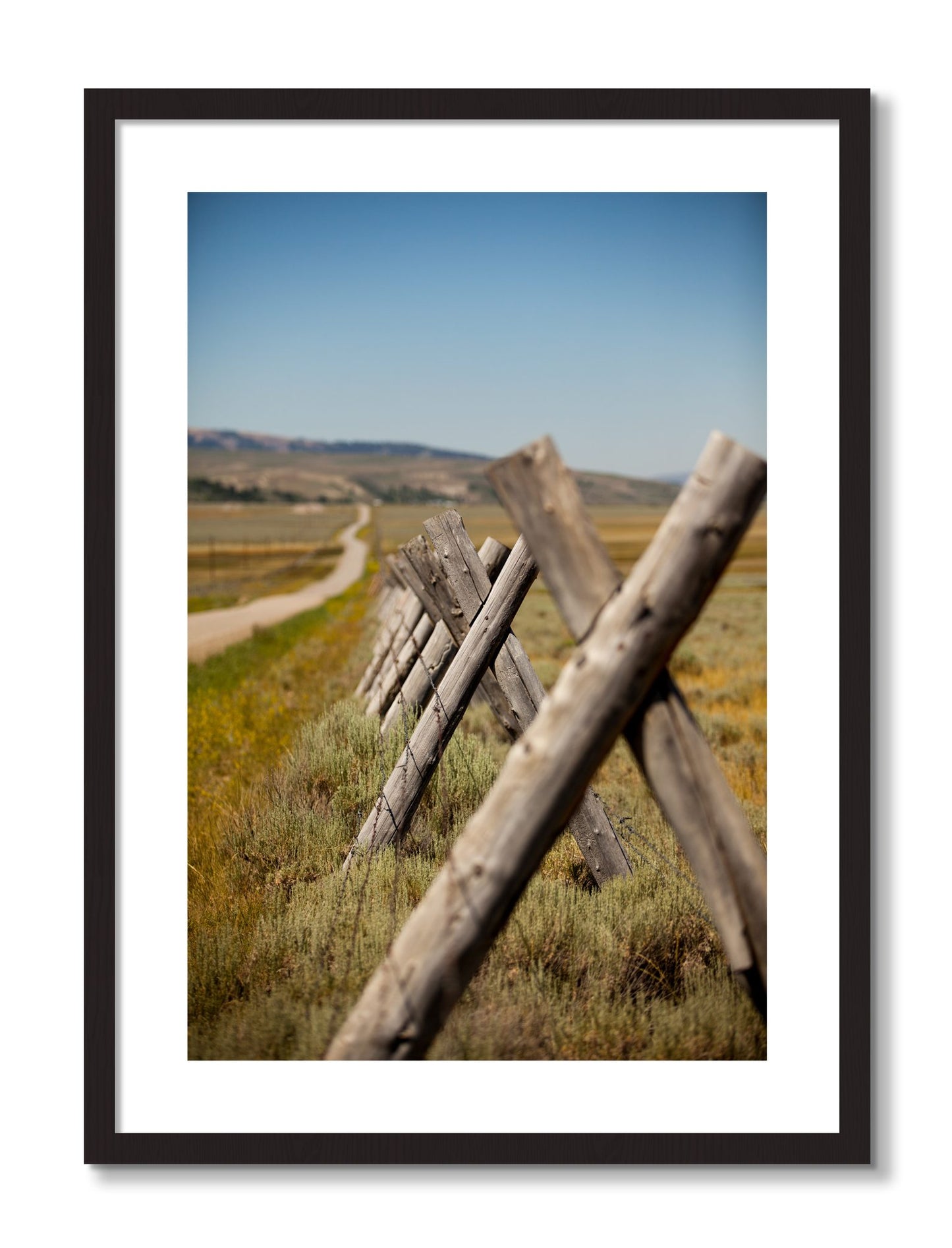 Framed photograph of Exit Zero by Dylan Ozanich, Black Walnut frame, Borders