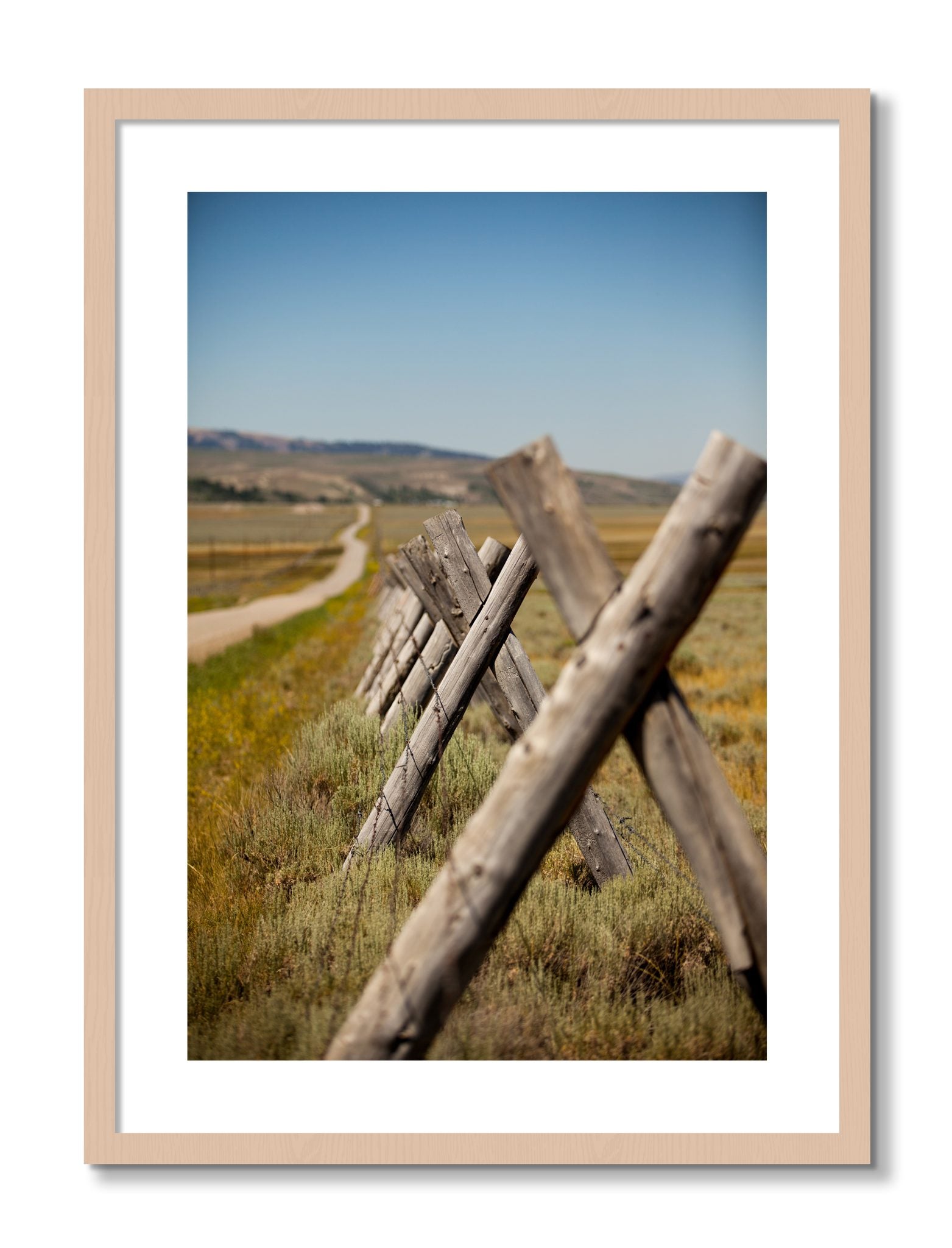 Framed photograph of Exit Zero by Dylan Ozanich, Maple frame, Borders