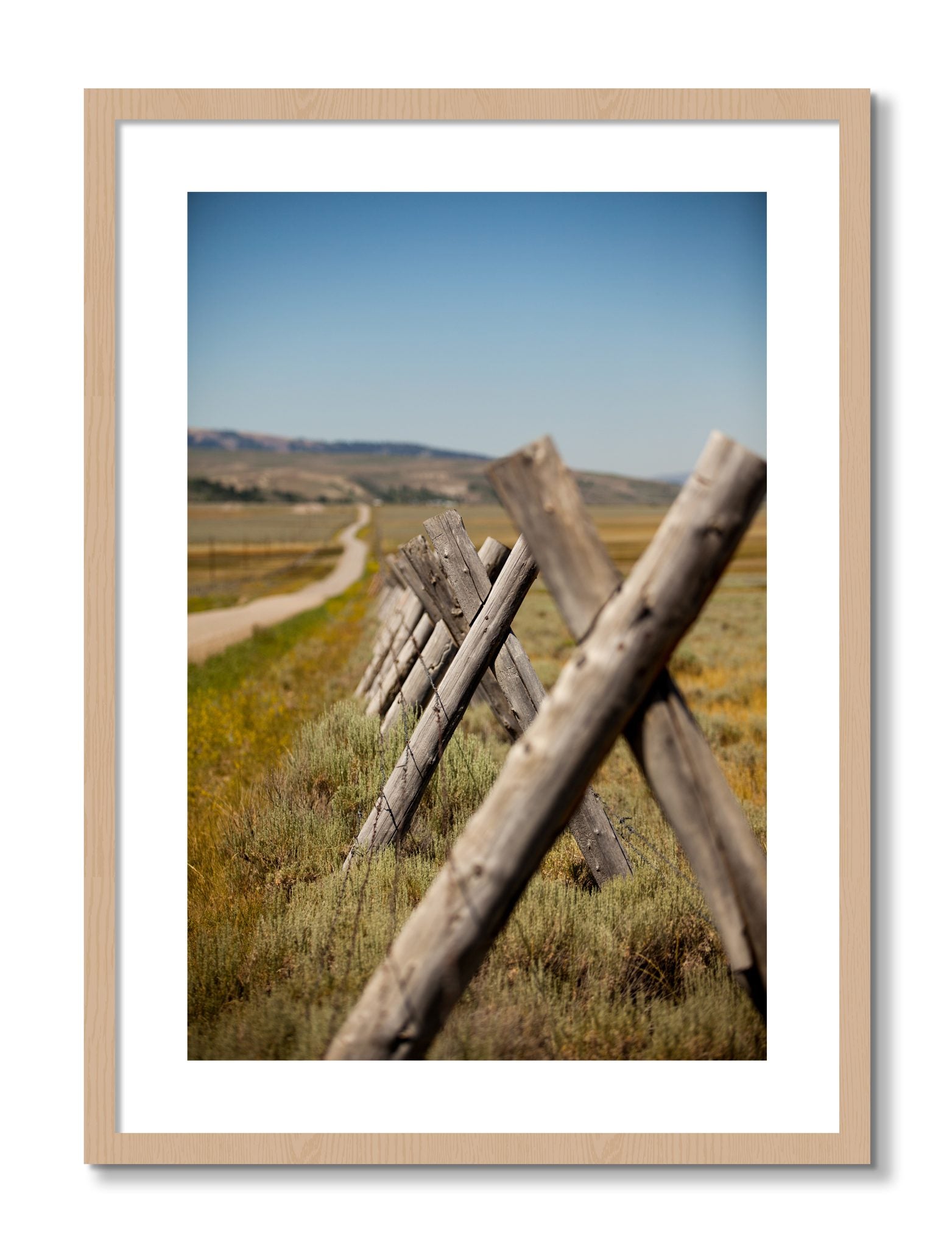Framed photograph of Exit Zero by Dylan Ozanich, Oak frame, Borders