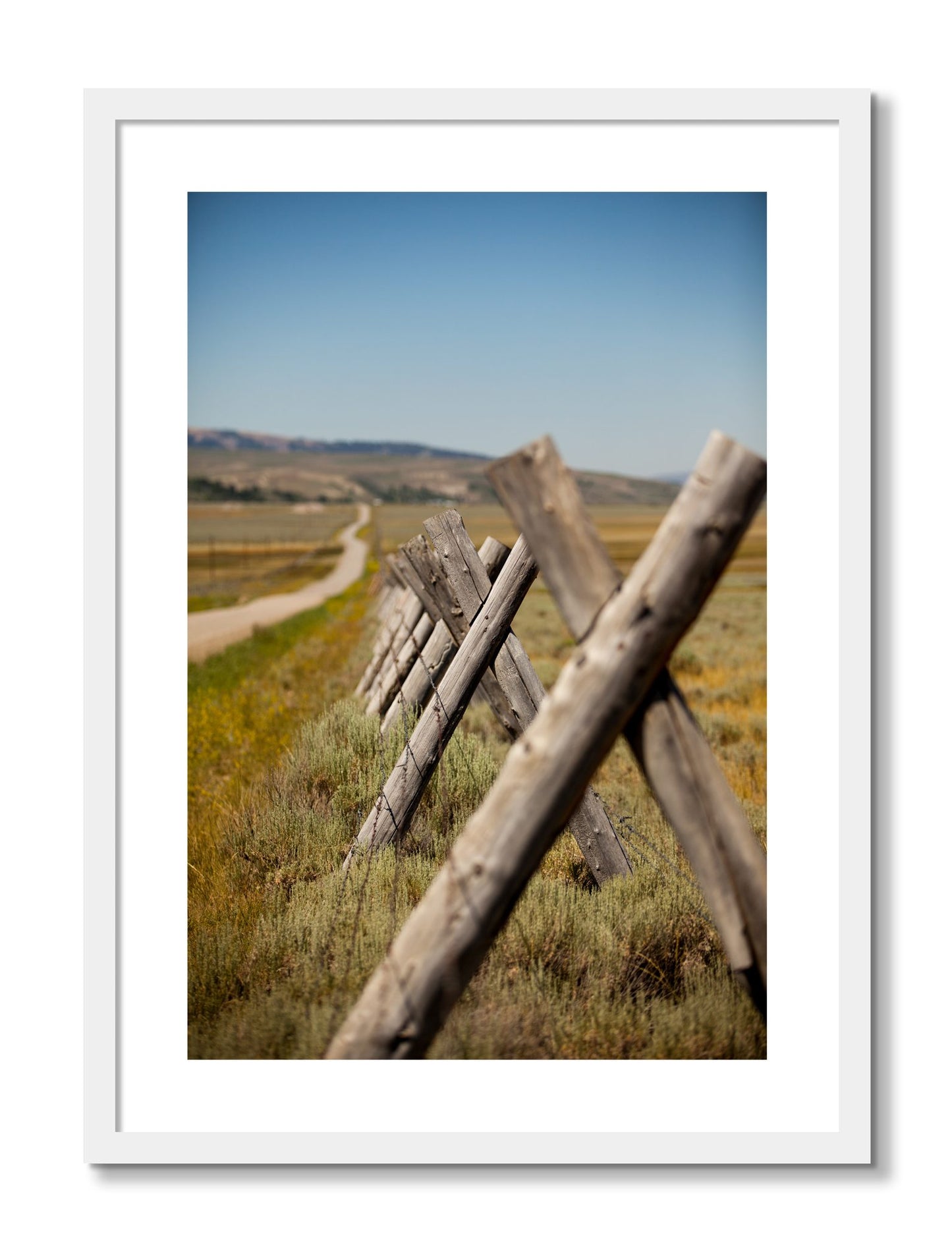 Framed photograph of Exit Zero by Dylan Ozanich, White frame, Borders