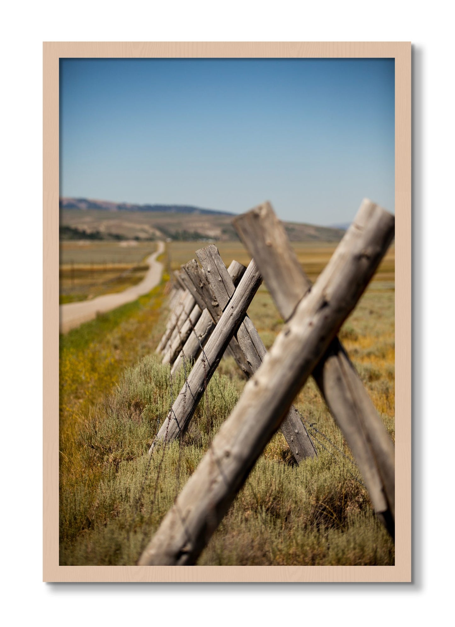 Framed photograph of Exit Zero by Dylan Ozanich, Maple frame, Full Bleed