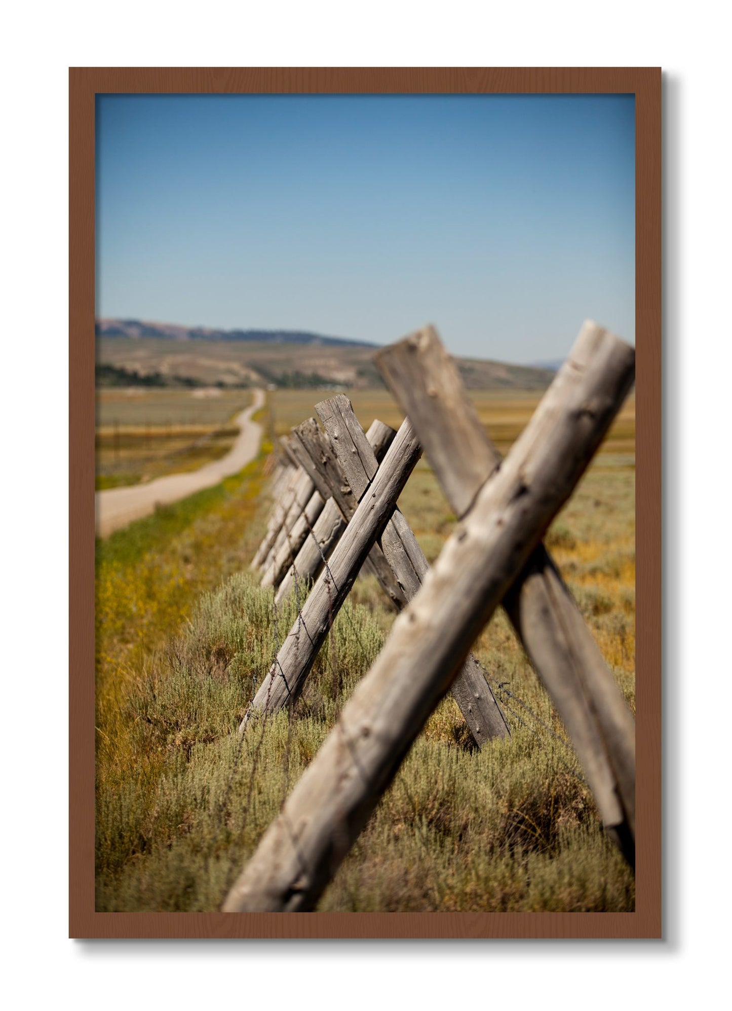 Framed photograph of Exit Zero by Dylan Ozanich, Walnut frame, Full Bleed