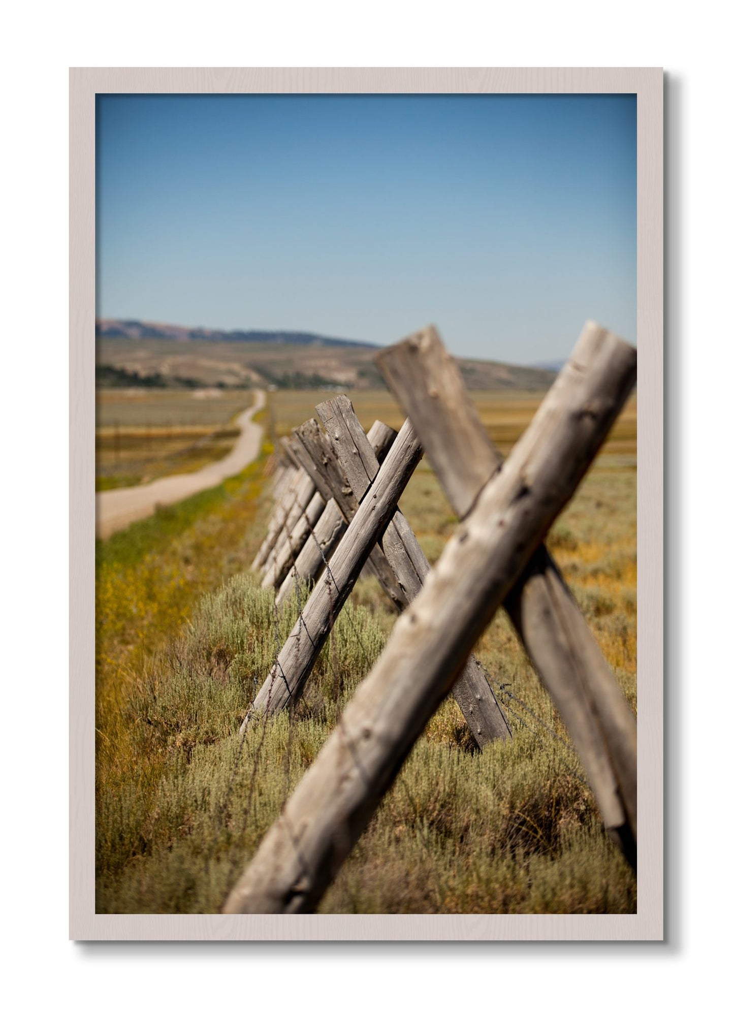 Framed photograph of Exit Zero by Dylan Ozanich, White Maple frame, Full Bleed