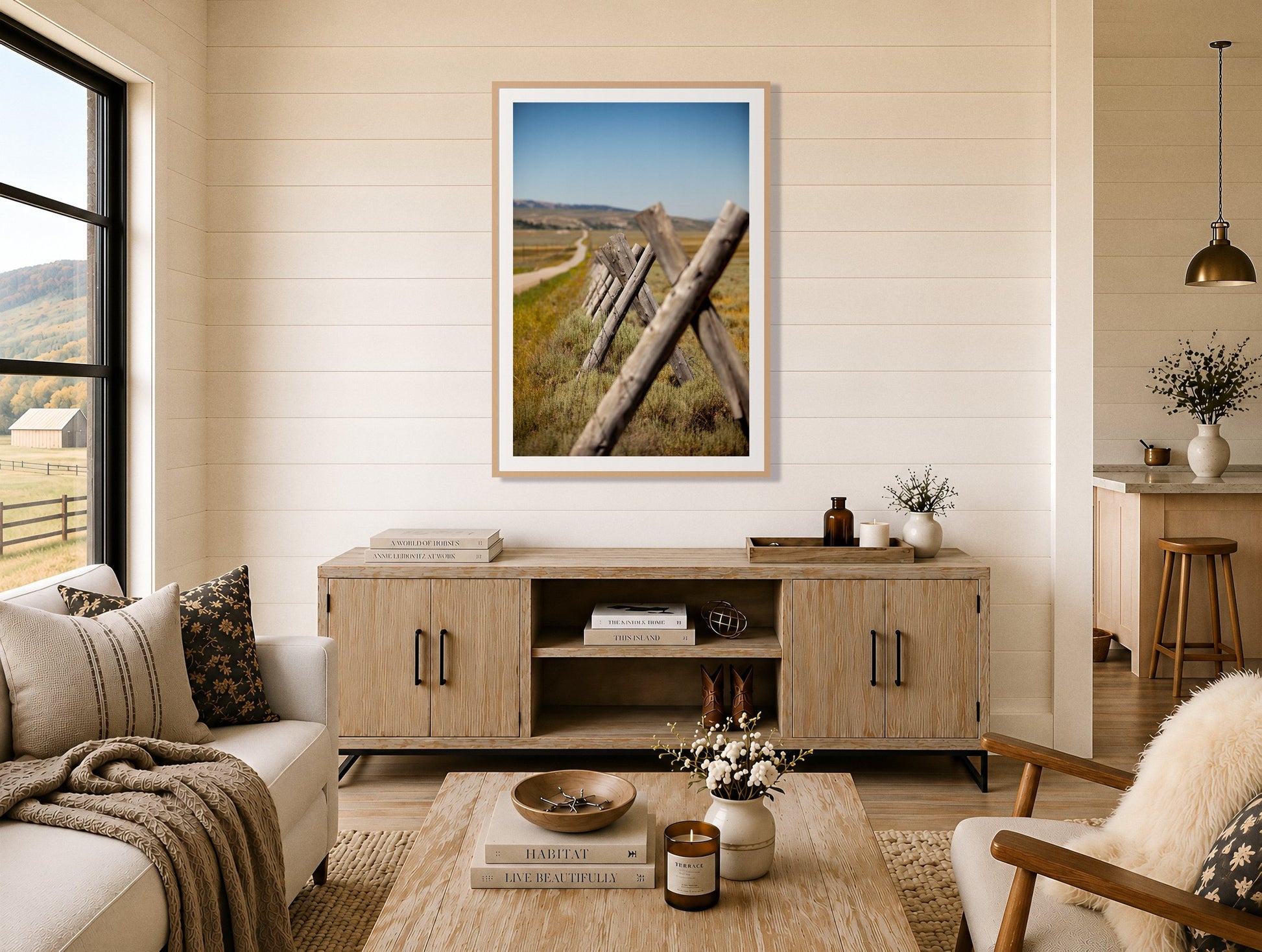 Framed photograph of Exit Zero by Dylan Ozanich displayed on a wall