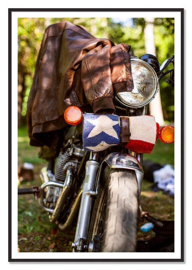 Finding Main Street by Dylan Ozanich, 48×72 print with a White Border in a Black Walnut frame