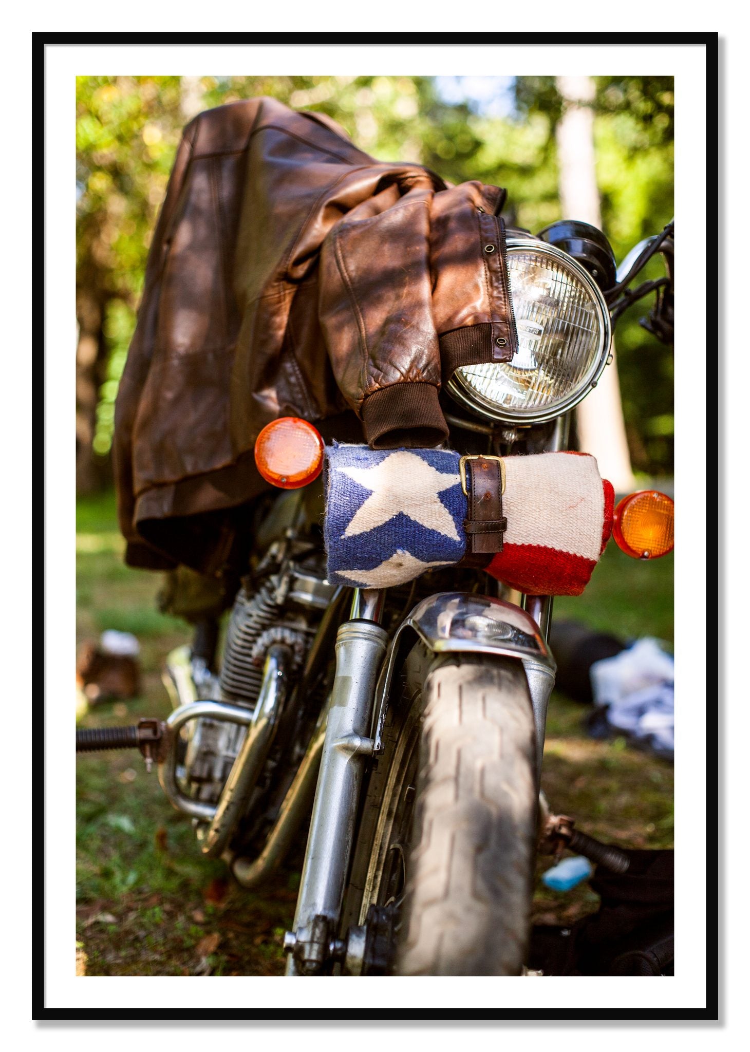 Framed photograph of Finding Main Street by Dylan Ozanich, Black frame, Borders