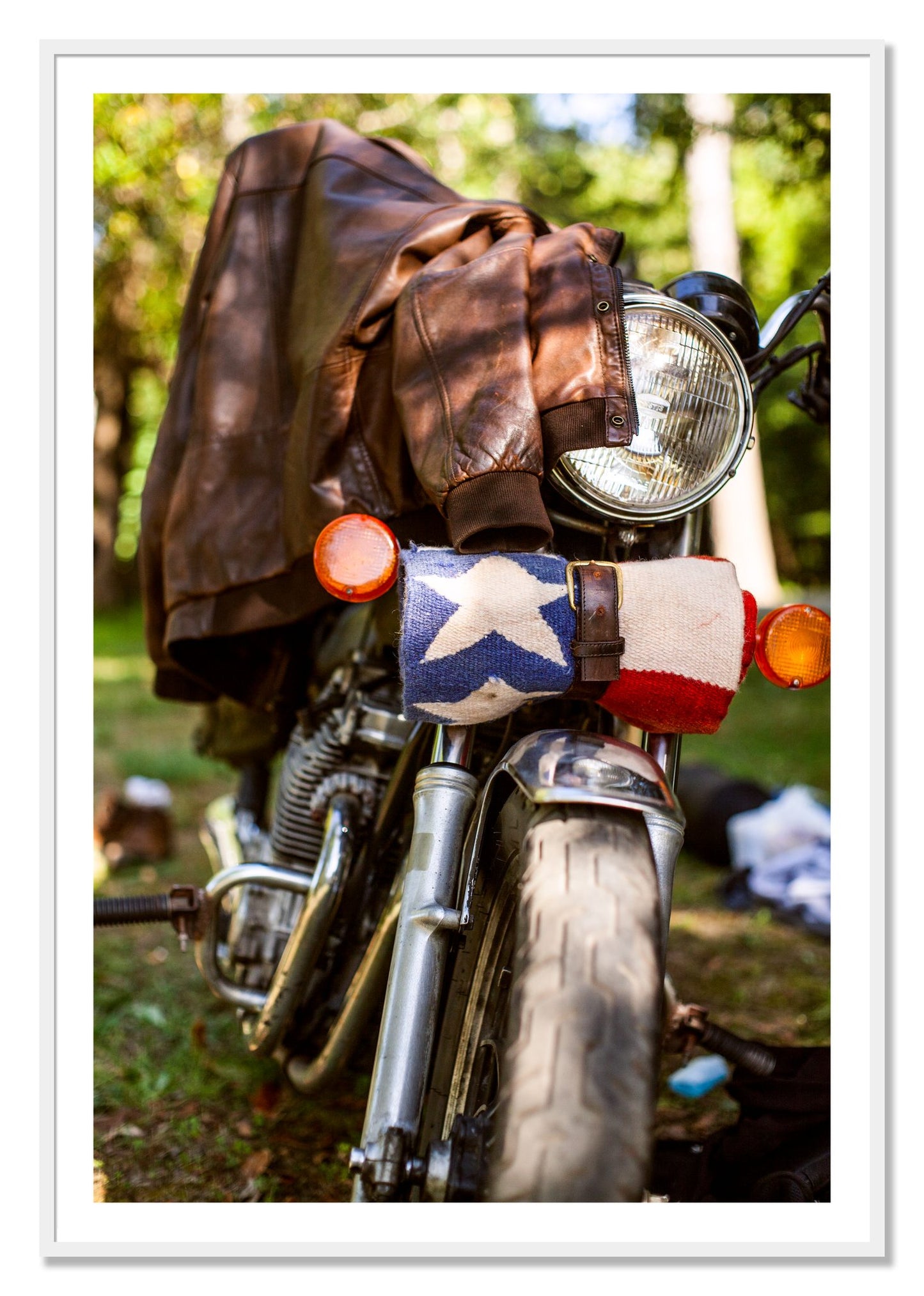 Framed photograph of Finding Main Street by Dylan Ozanich, White frame, Borders