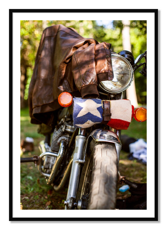 Framed photograph of Finding Main Street by Dylan Ozanich, Black frame, Borders