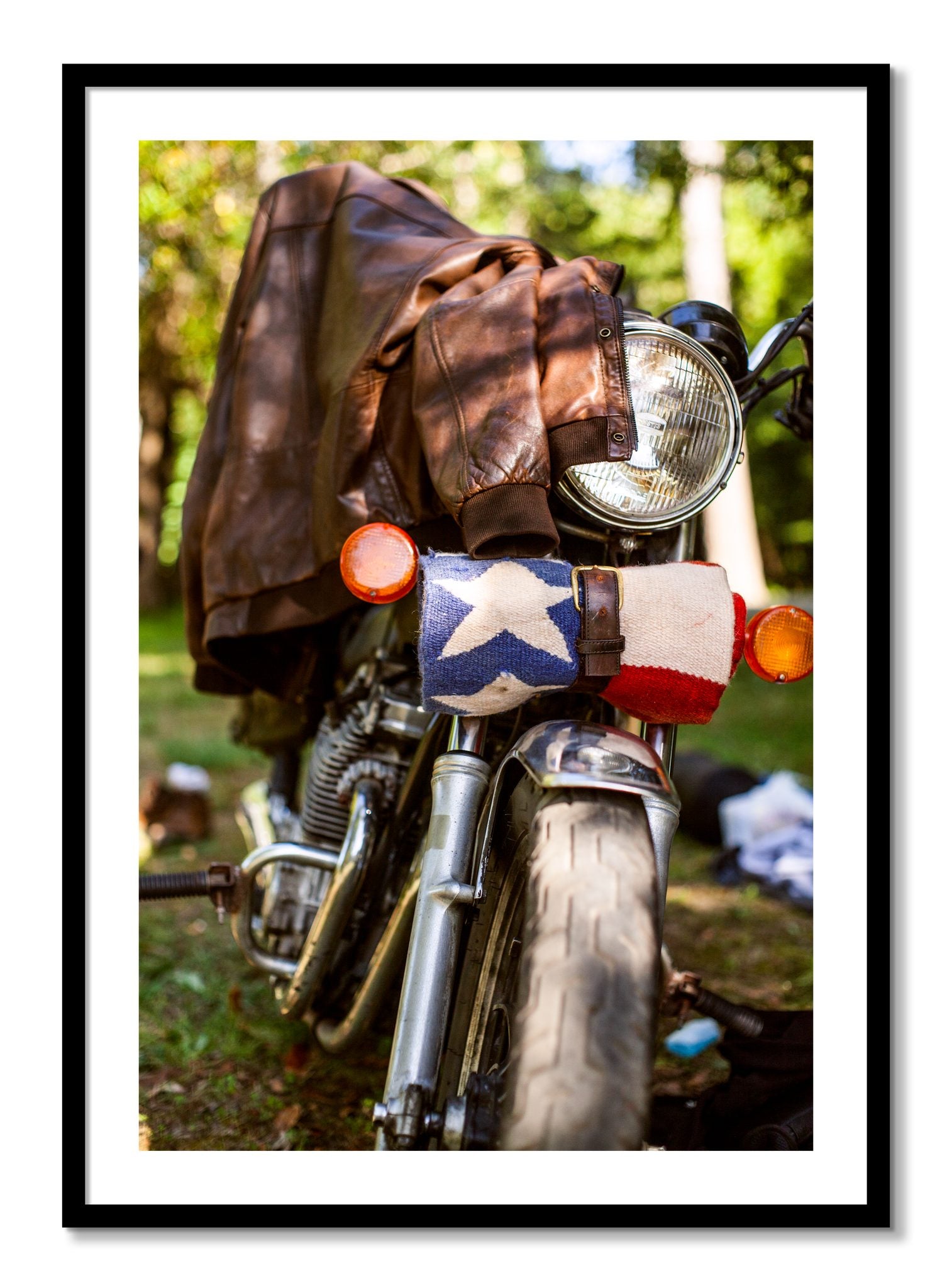 Framed photograph of Finding Main Street by Dylan Ozanich, Black frame, Borders