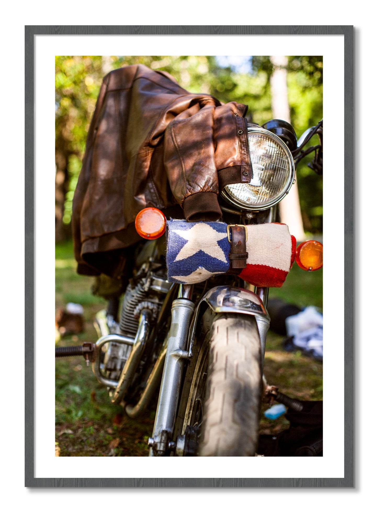 Framed photograph of Finding Main Street by Dylan Ozanich, Grey frame, Borders