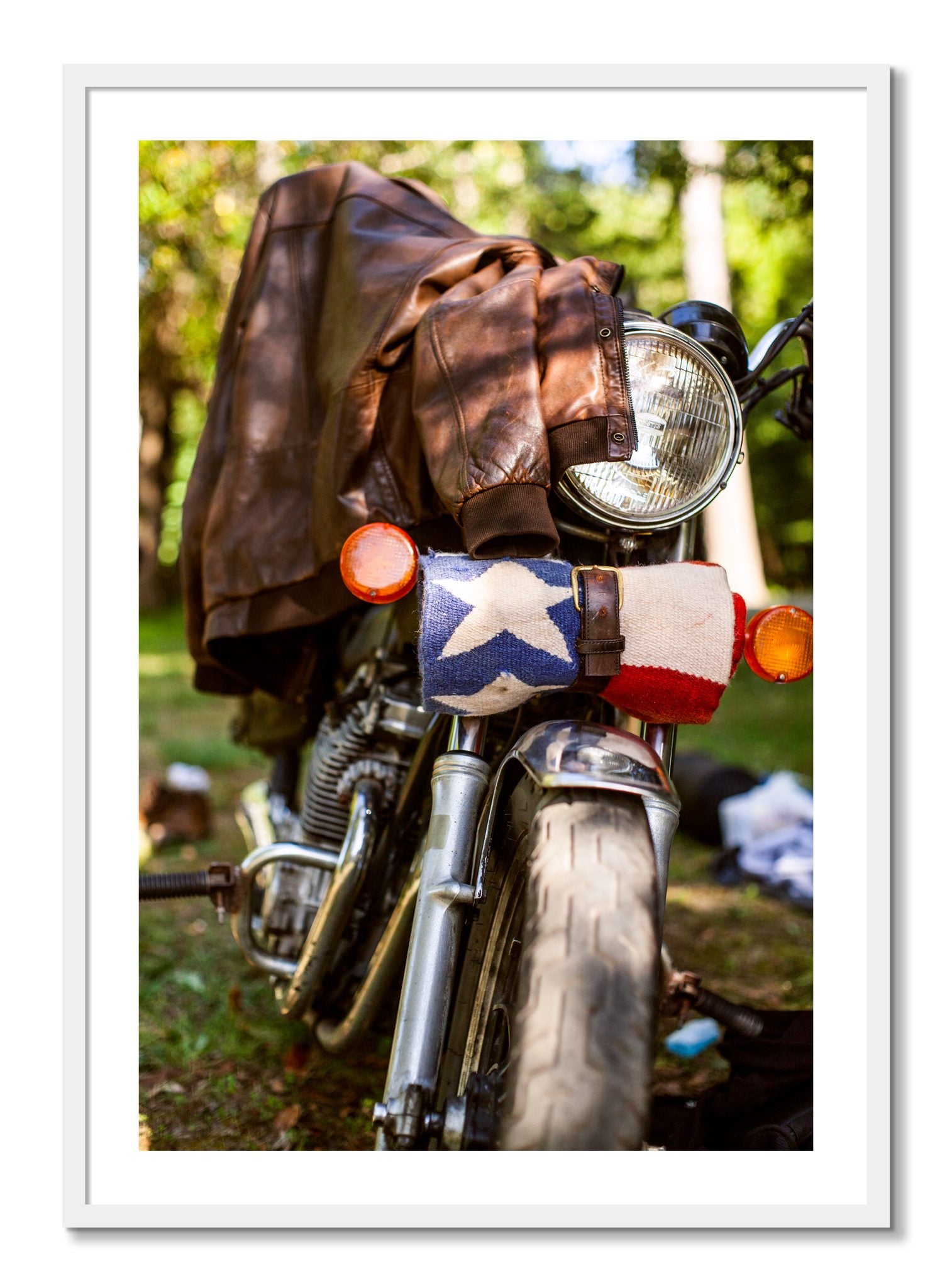 Framed photograph of Finding Main Street by Dylan Ozanich, White frame, Borders